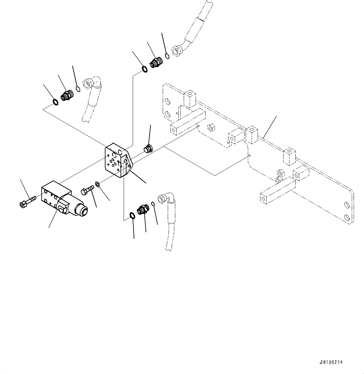 Соединительный штуцер 2A2-62-24341 KOMATSU
