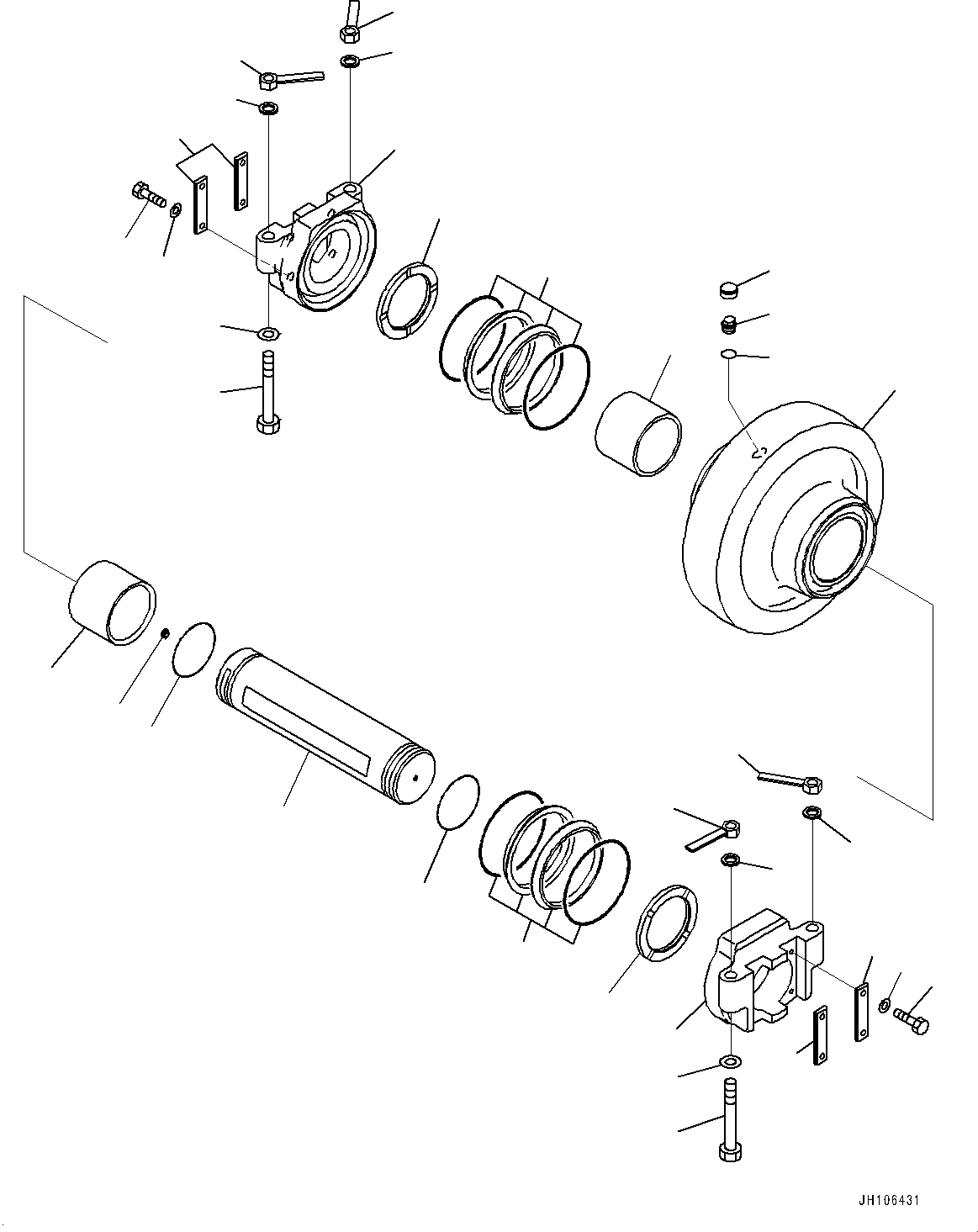 Опорный каток в сборе 2A2-30-21152 KOMATSU