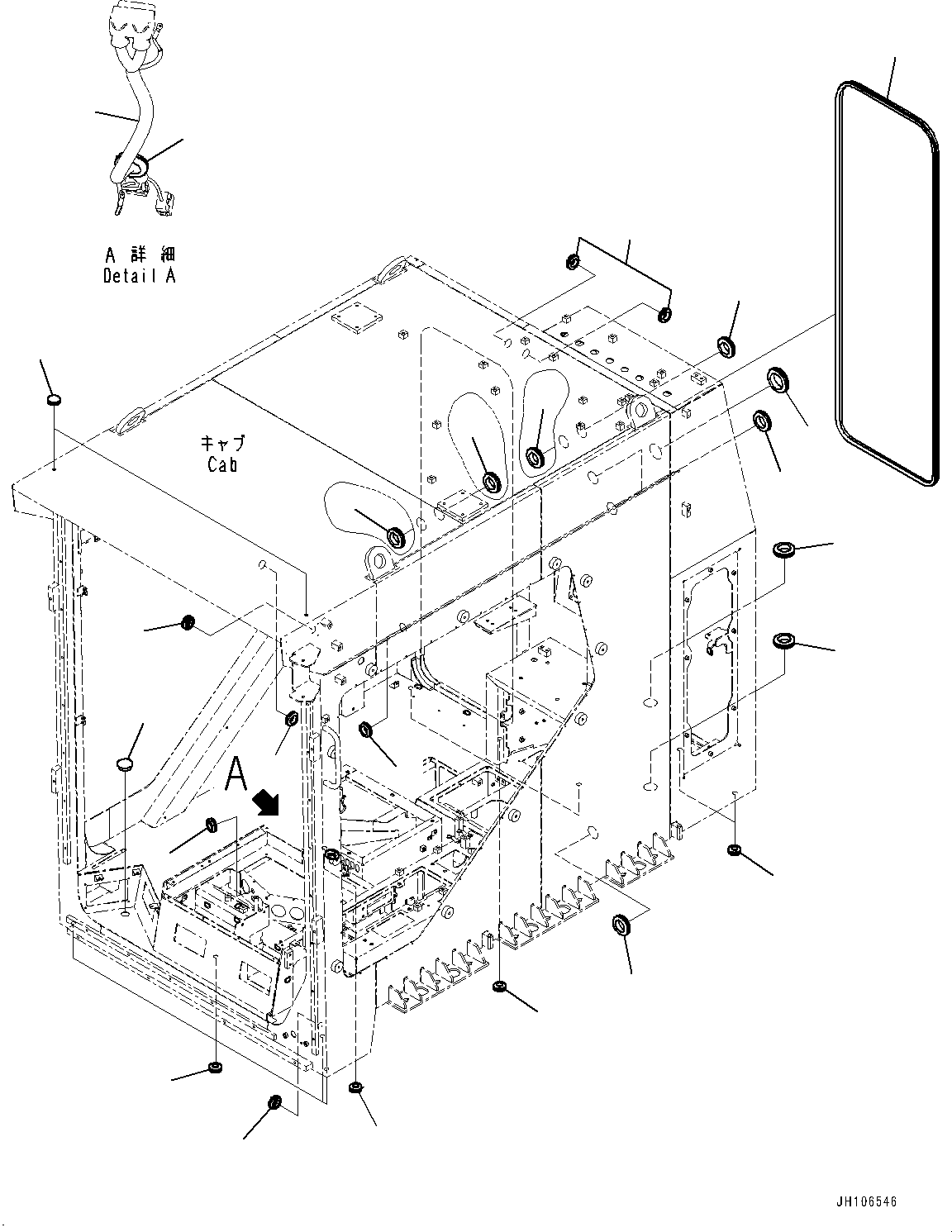 Wiring Harness(Cab,KomVision Wiring Harness) (2A2-06-22161) KOMATSU