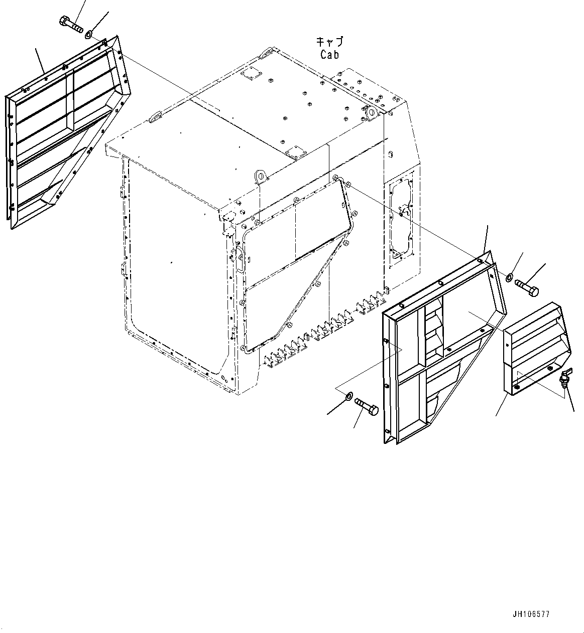 Солнцезащитный козырёк 2A2-54-28951 KOMATSU