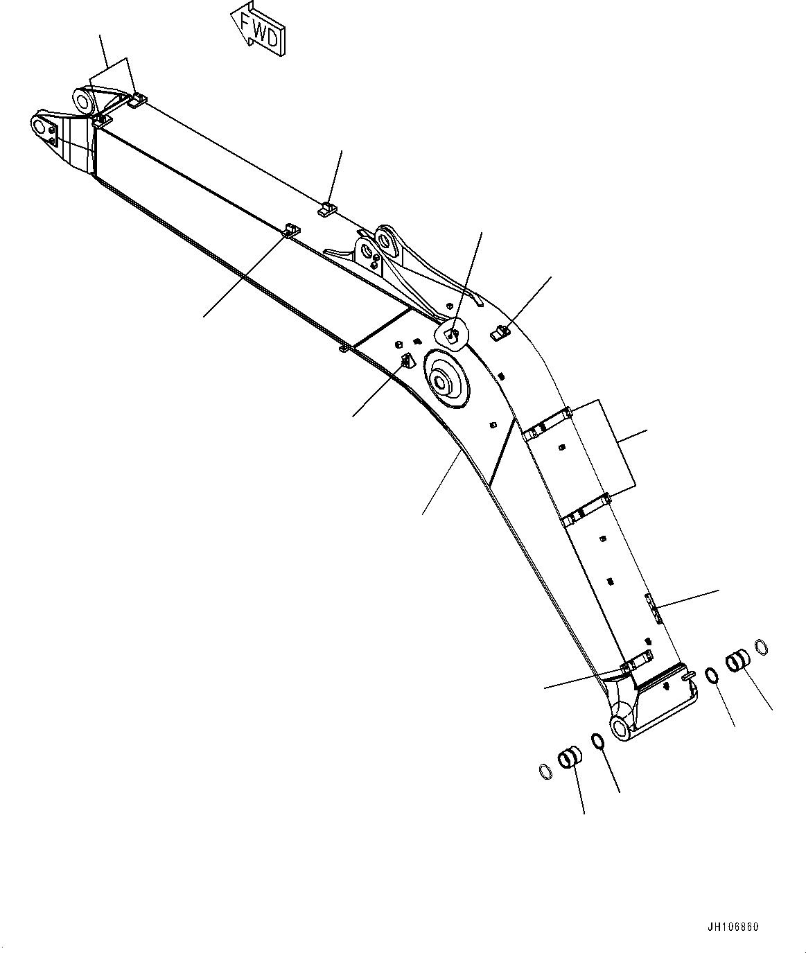 Boom Assembly 21K-70-00340 KOMATSU