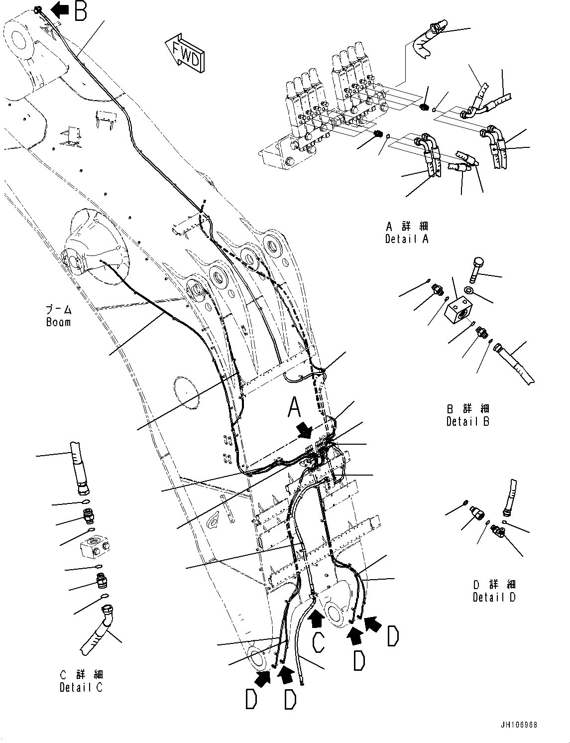 Шланг с торцевым уплотнением 02779-00616 KOMATSU