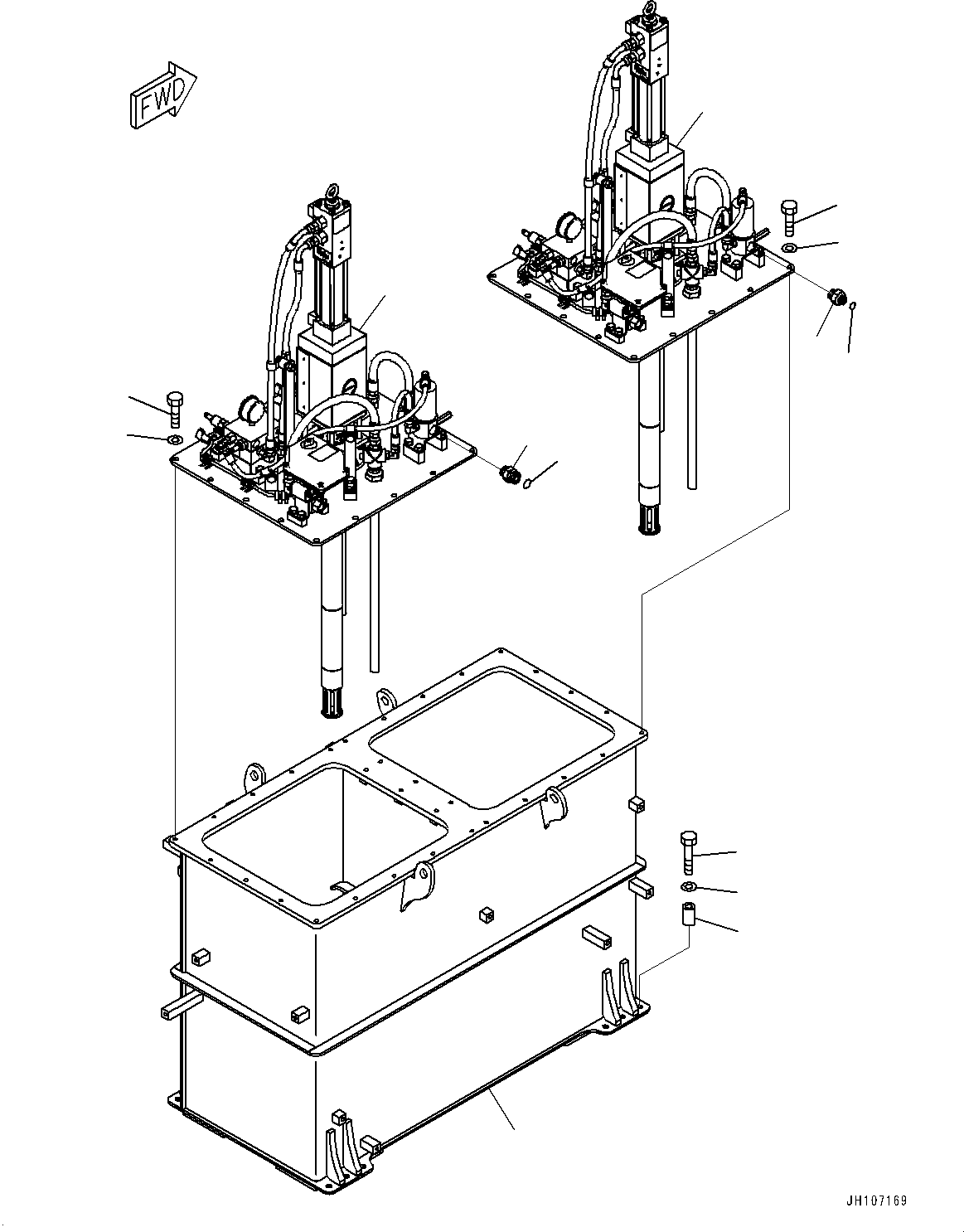Насос смазки в сборе 2A2-68-21203 KOMATSU