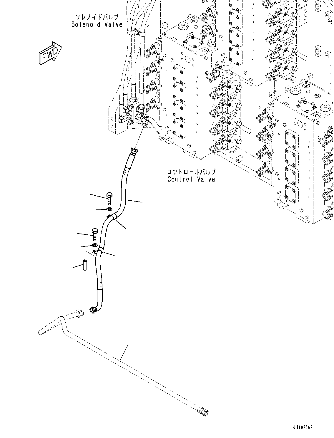 Шланг 2A2-62-25461 KOMATSU