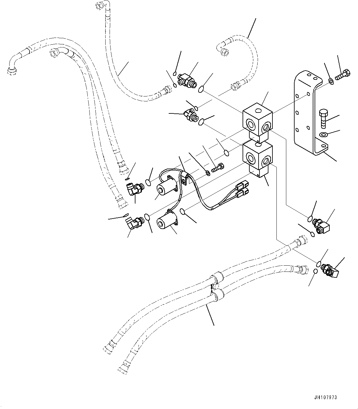 Hose(Proportional Pressure Control (PPC) Valve Piping,Piping,Loading Shovel, Bottom Dump Type) (02761-003A3) KOMATSU