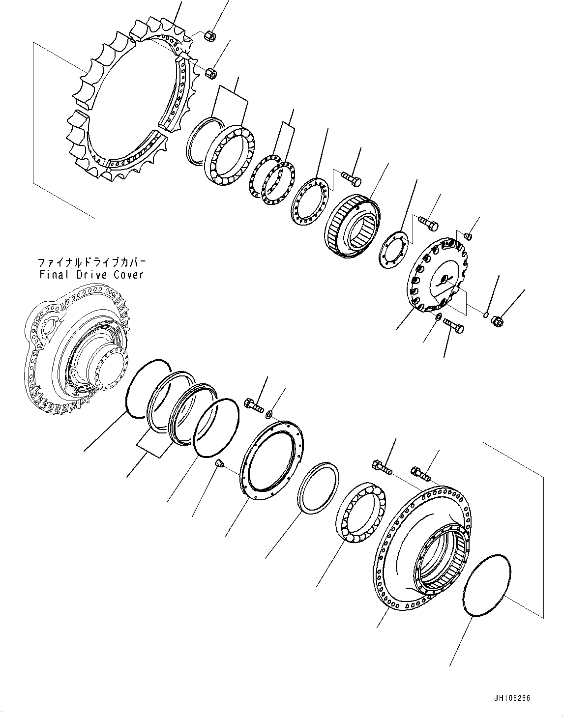 Бортовой редуктор в сборе 198-27-00673 KOMATSU