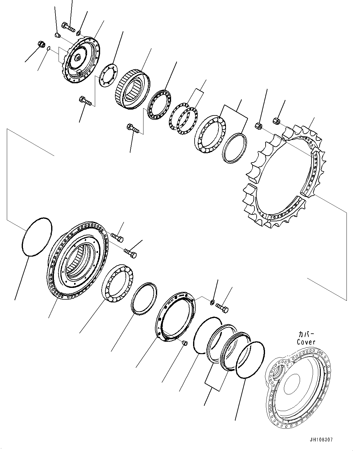 Бортовой редуктор в сборе 198-27-00682 KOMATSU