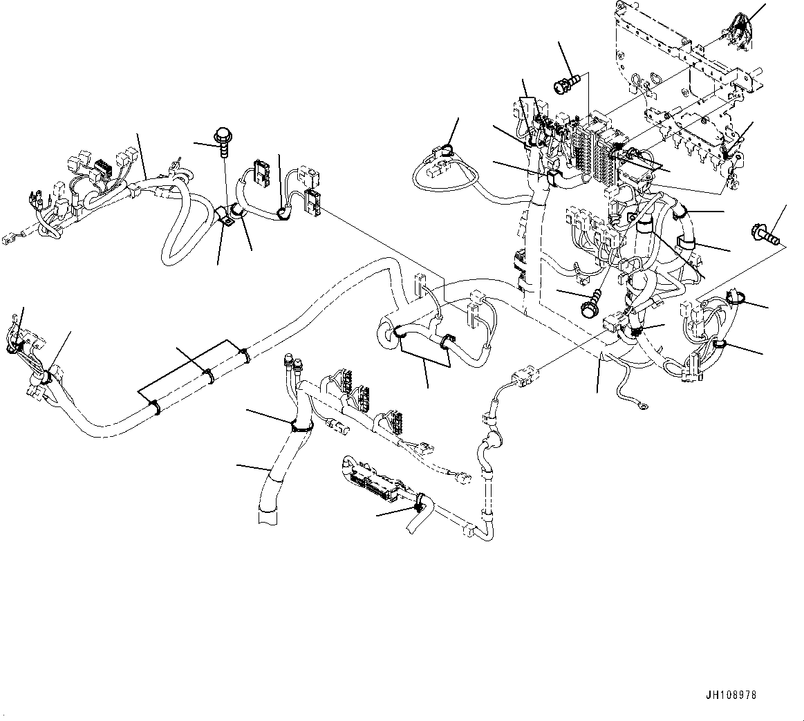 Wiring Harness(Cab,Floor, Console, R.H.,With AM-FM Radio With USB, Bluetooth) (2A5-06-83220) KOMATSU