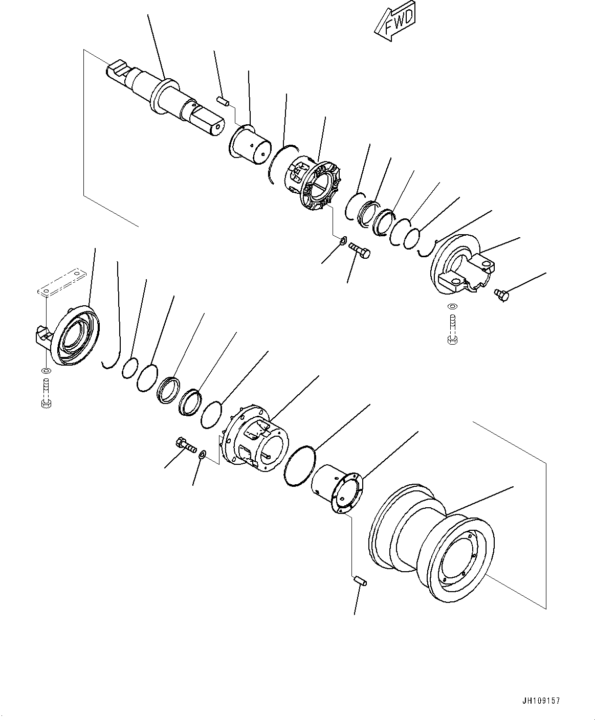 Опорный каток в сборе 175-30-00764 KOMATSU