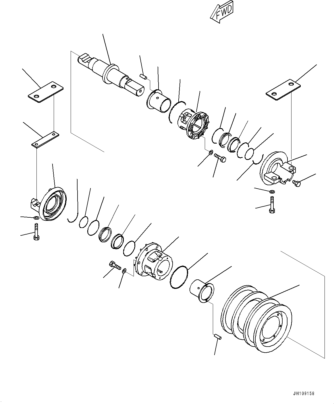 Опорный каток в сборе 175-30-00774 KOMATSU