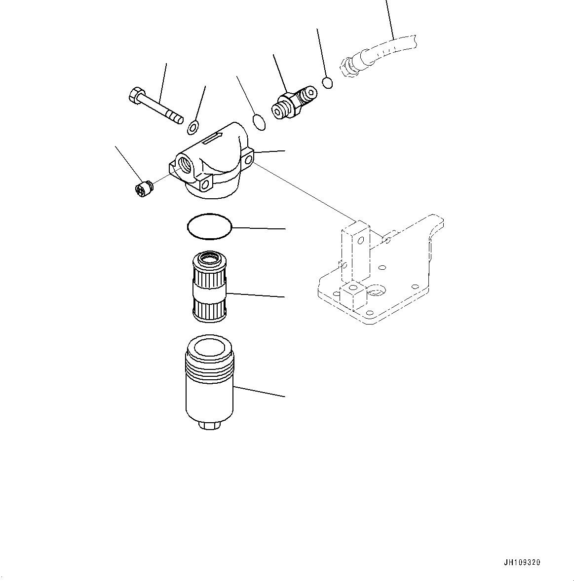 Hose(Torque Converter and Transmission Oil Cooler Piping,Oil Filler) (02773-003A4) KOMATSU