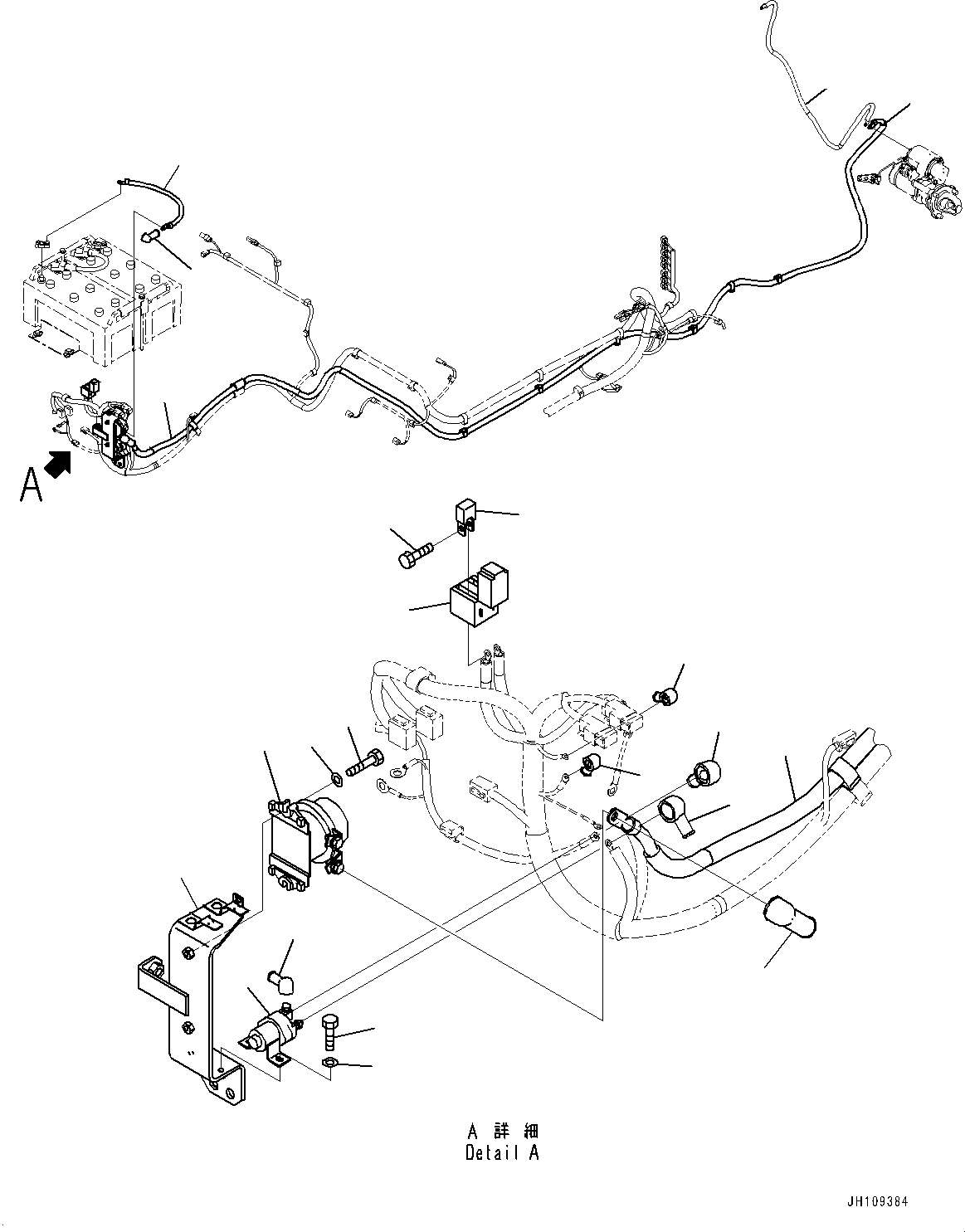 Cable(Electric Wiring Harness,Main Wiring Harness Clamp) (208-06-24192) KOMATSU