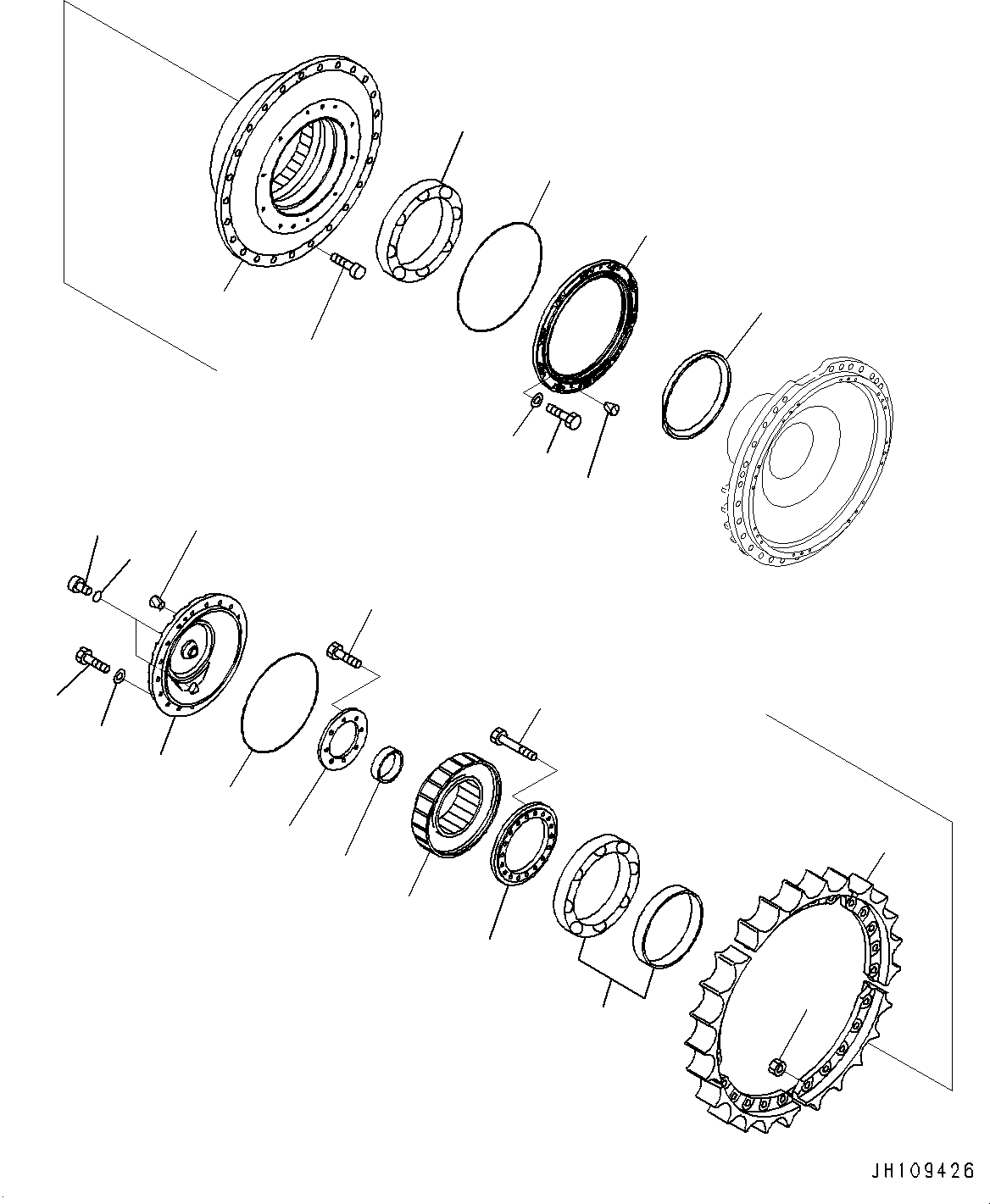 Бортовой редуктор в сборе 195-27-00817 KOMATSU