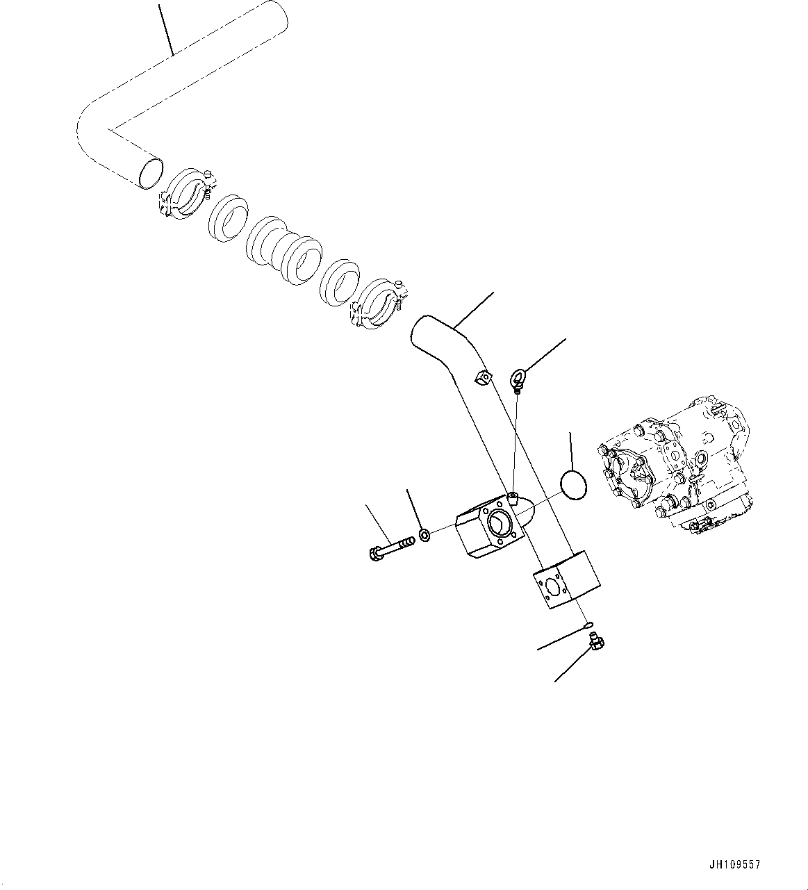 Трубка 17M-60-53181 KOMATSU