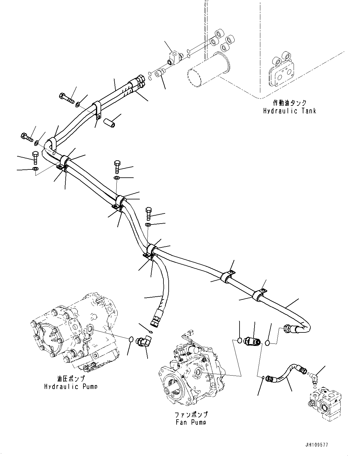 Шланг 2A4-62-22190 KOMATSU