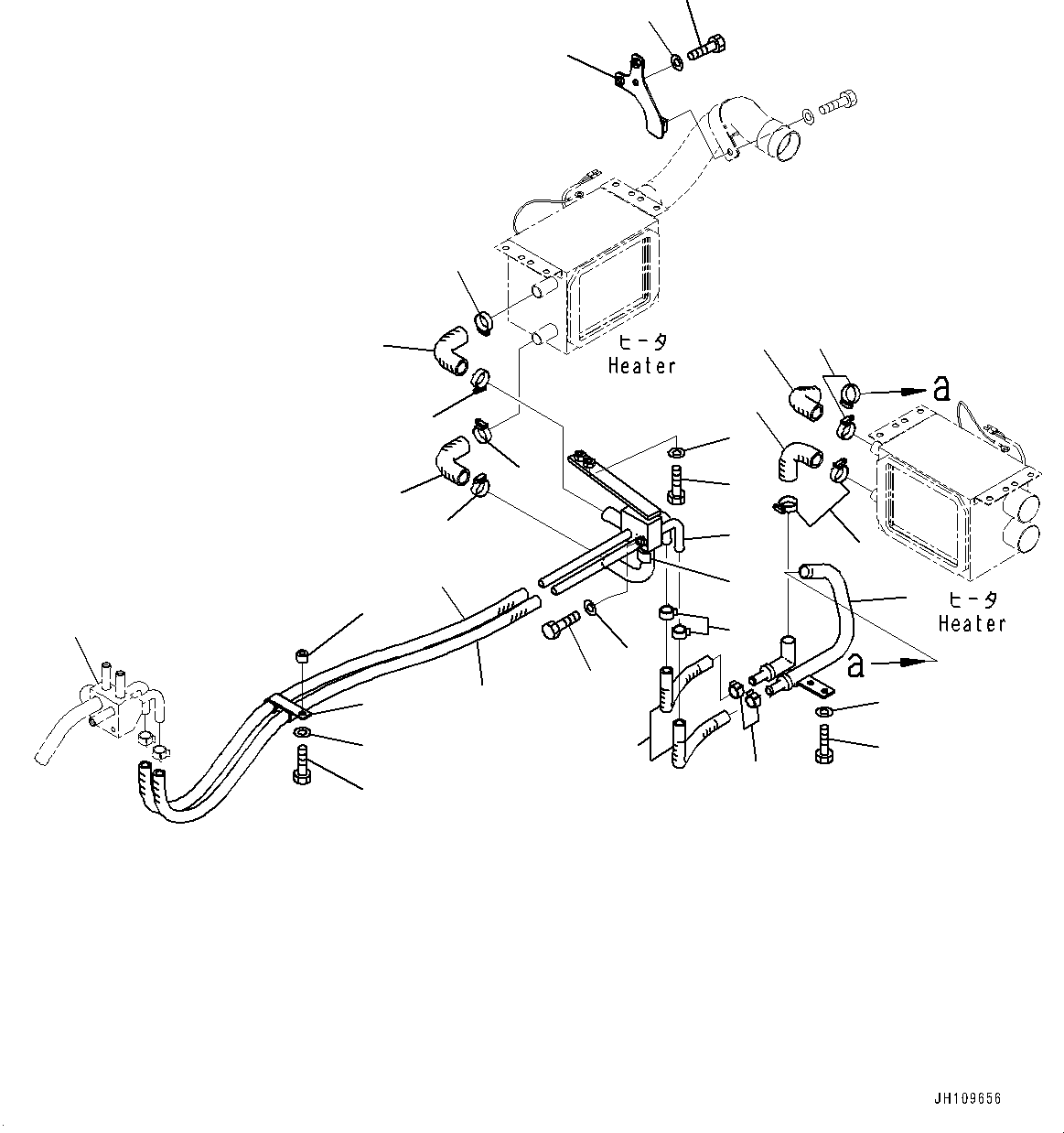 Block(Cab Heater Piping) (17M-01-49871) KOMATSU