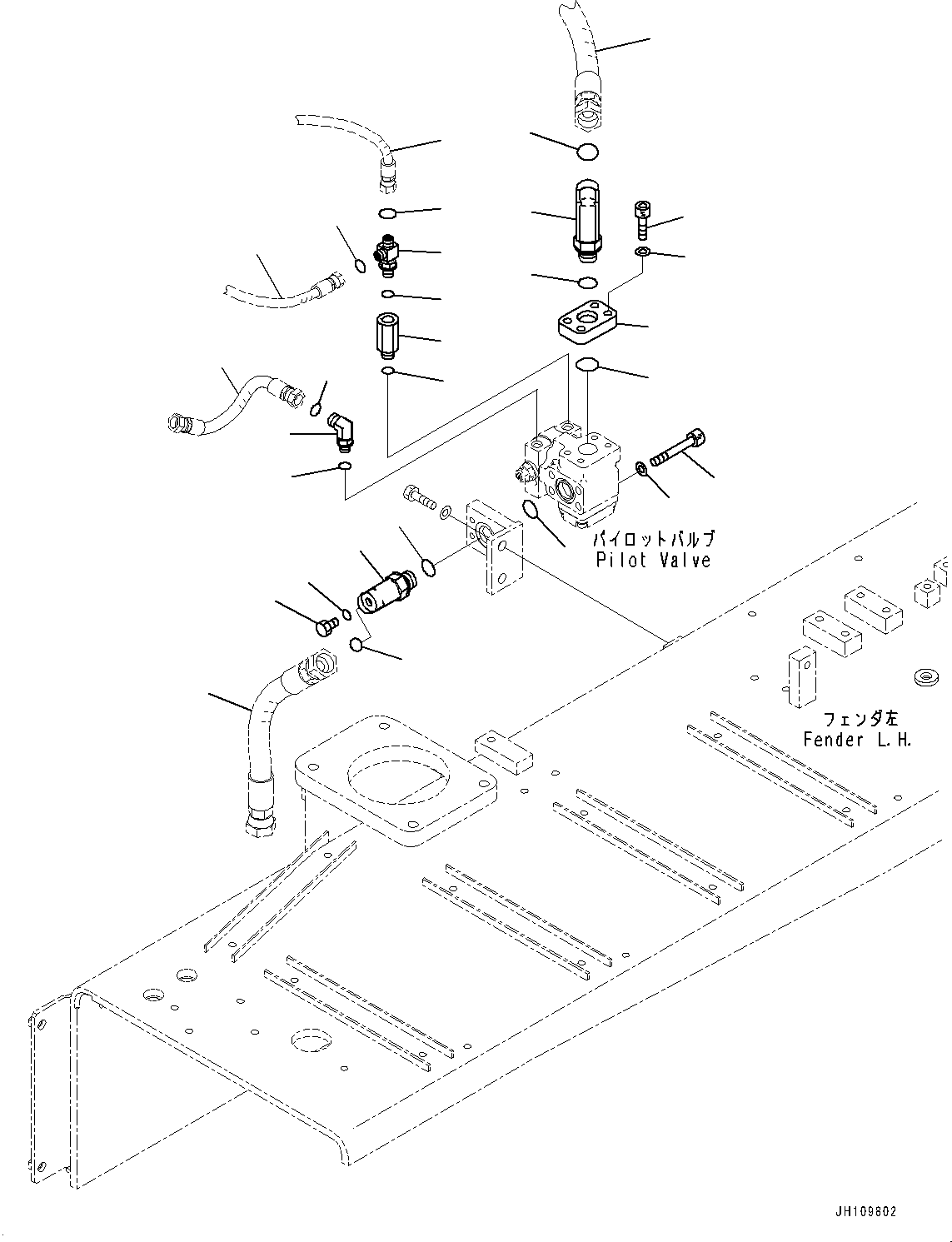 Hose(Cooling Fan Drive Piping,Delivery Piping) (17M-03-56150) KOMATSU