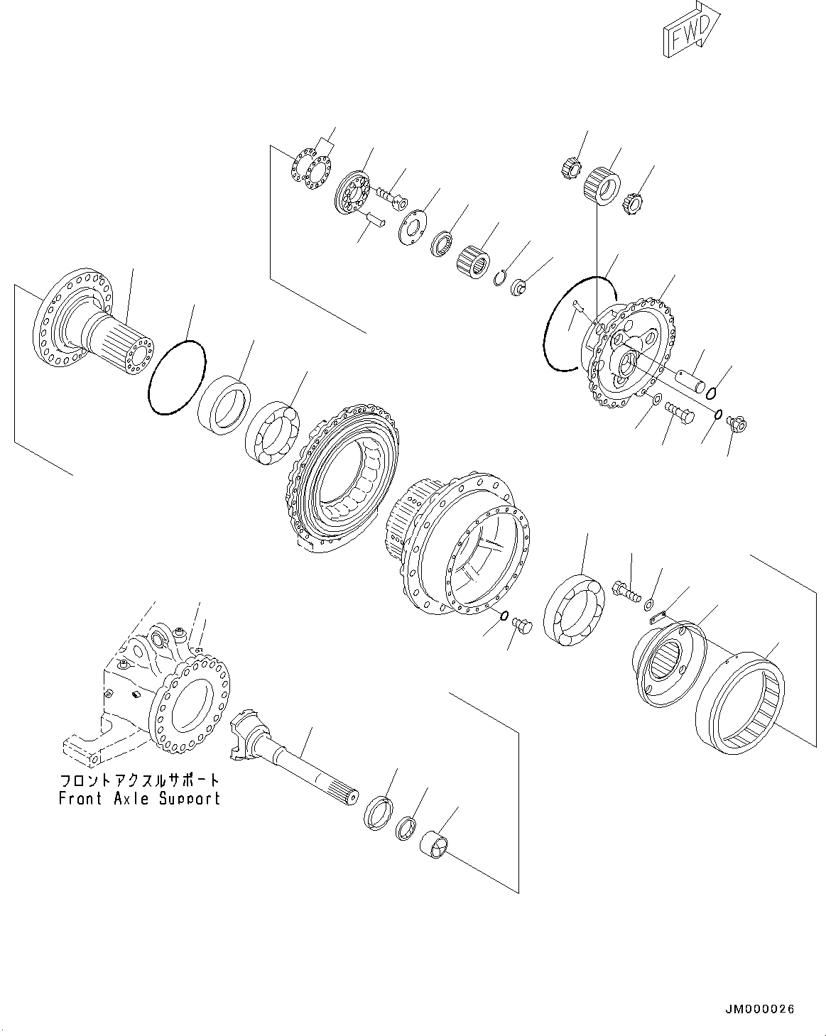 Final Drive Assembly, R.H. 56E-27-25050 KOMATSU