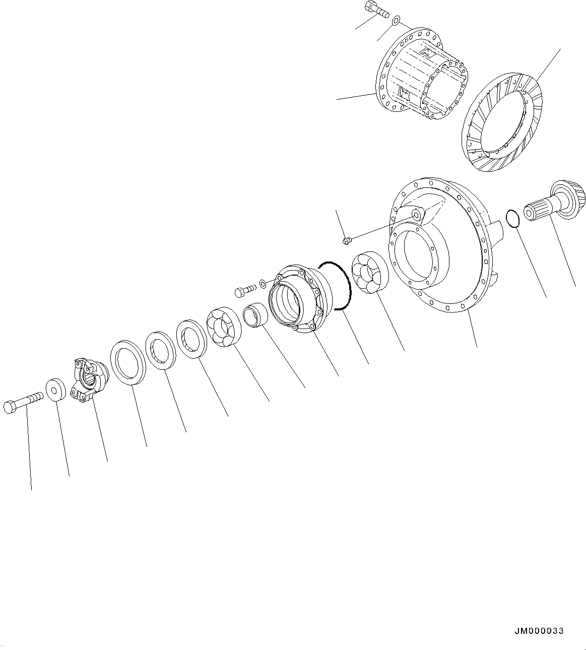 Carrier and Cap Assembly(Rear Axle,Differential) (56D-22-11102) KOMATSU