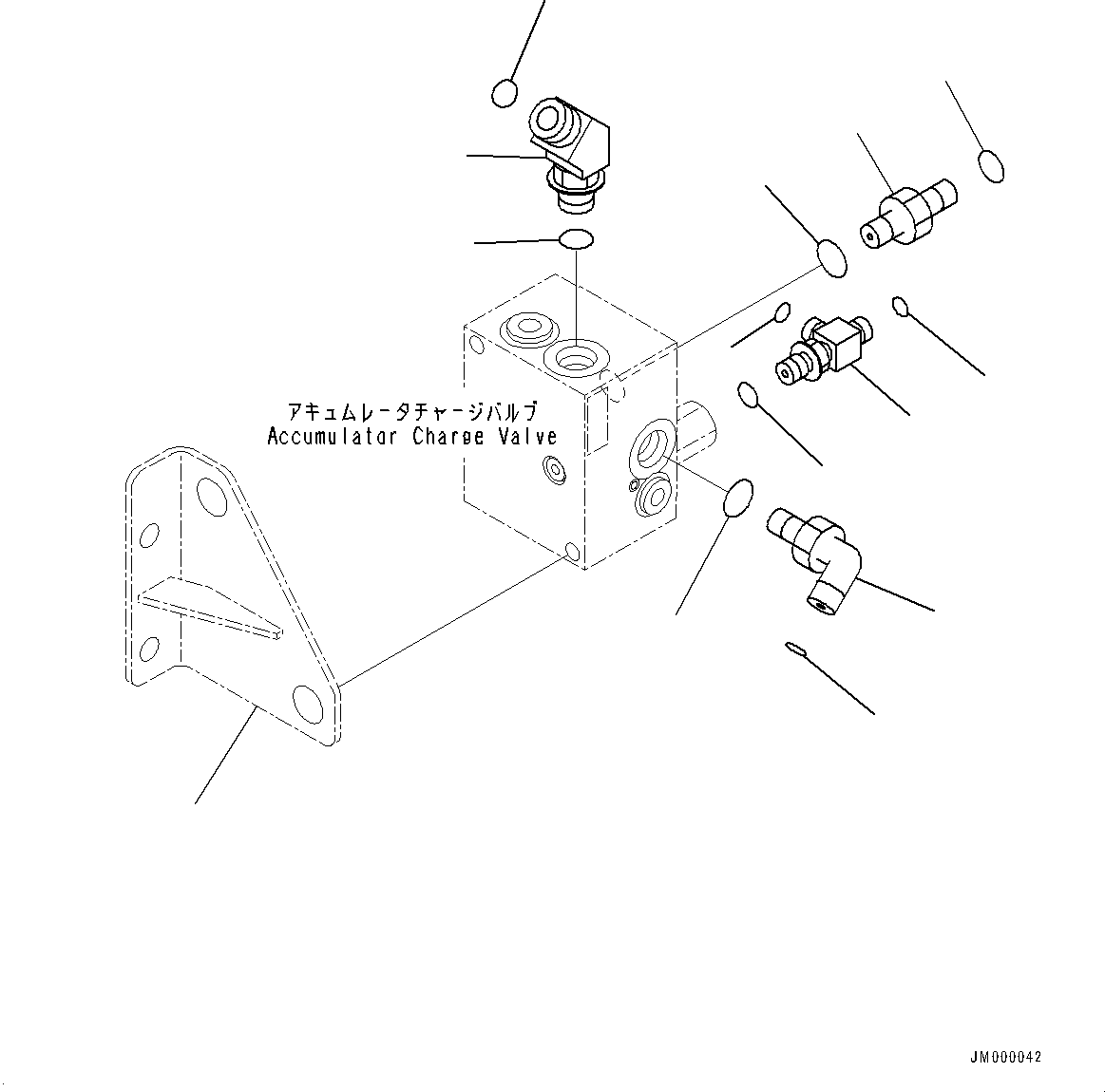 Bracket(Accumulator,Mounting Parts) (56D-43-27572) KOMATSU
