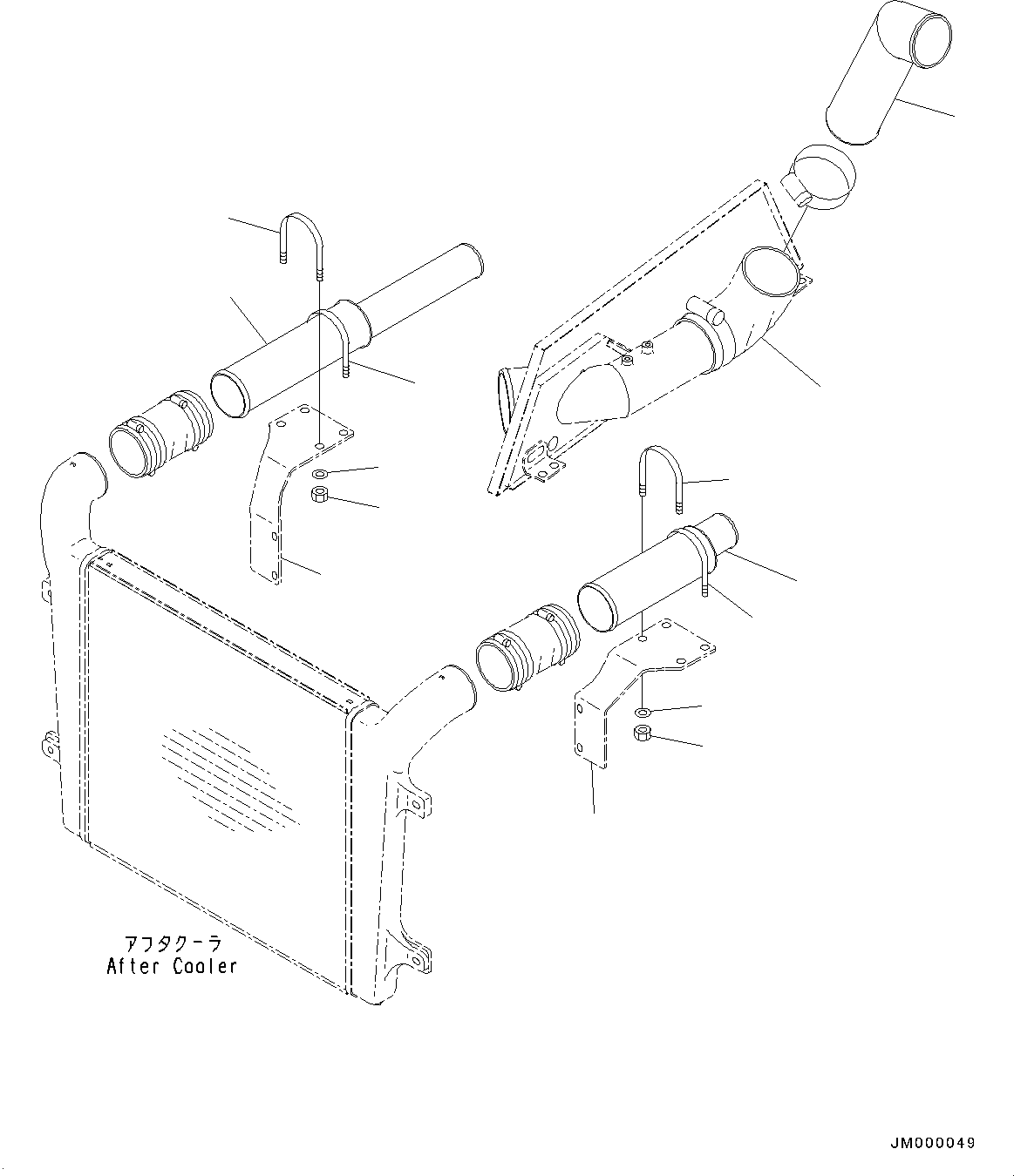Bracket(Cooling System,Air Intake Piping) (56D-02-22240) KOMATSU