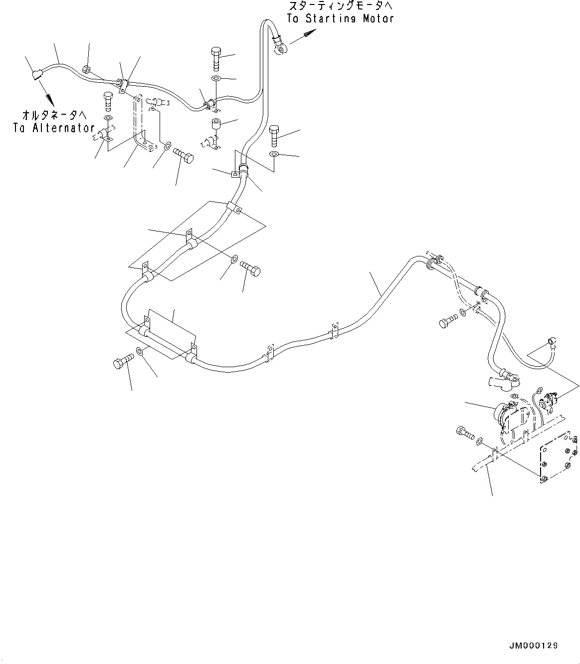 Wiring Harness(Battery and Battery Case Group,Battery and Wiring Harness,With Large Capacity Battery) (56D-06-22422) KOMATSU