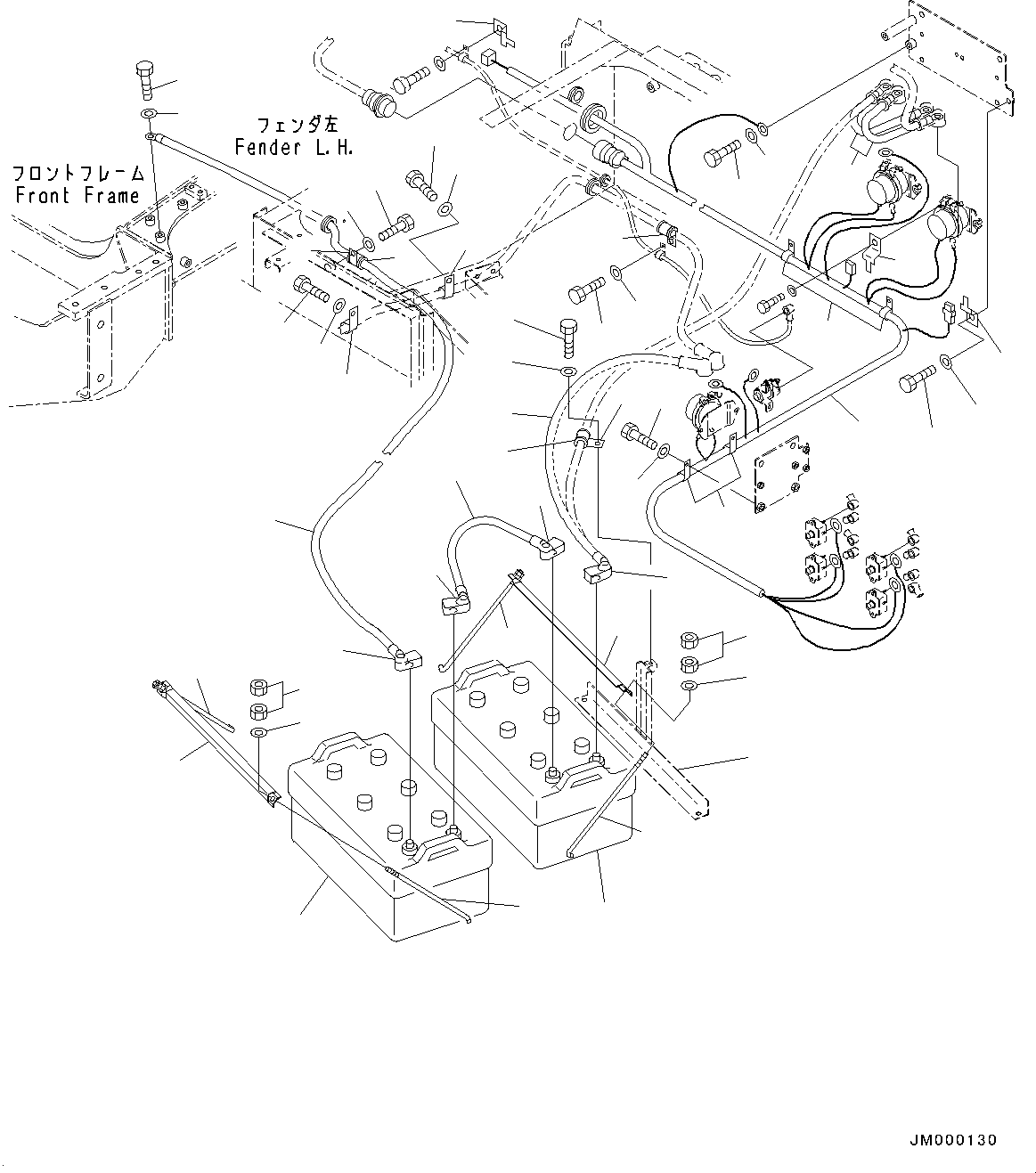 Cable(Battery and Battery Case Group,Relay) (08028-65050) KOMATSU