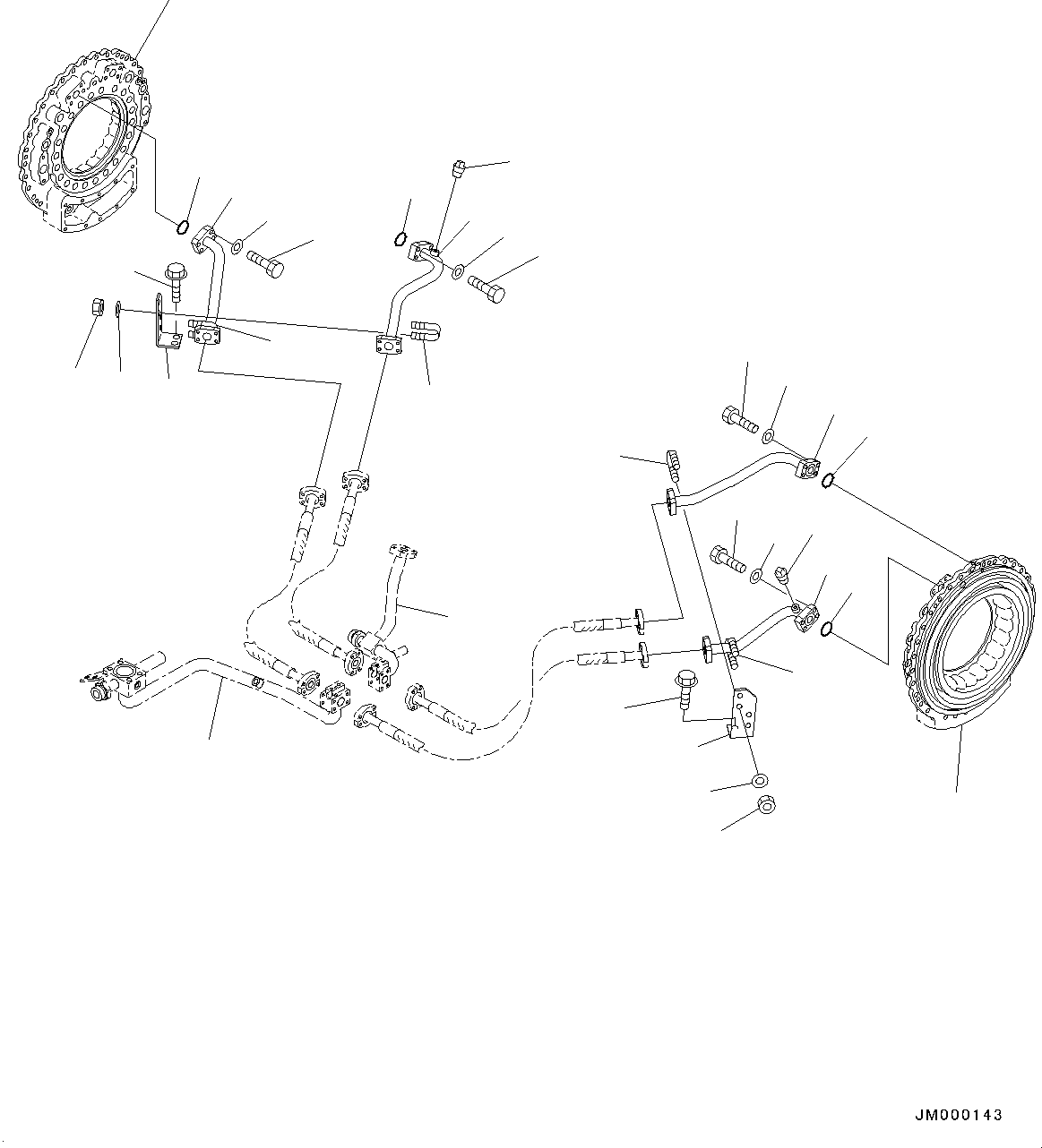 Tube(Brake Oil Cooling Piping,Transmission to Front Axle) (56E-61-27240) KOMATSU