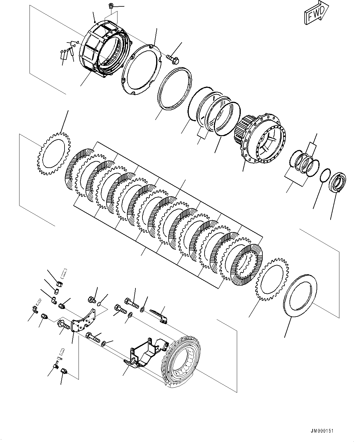 Final Drive Assembly, Center,R.H. 56E-23-25052 KOMATSU