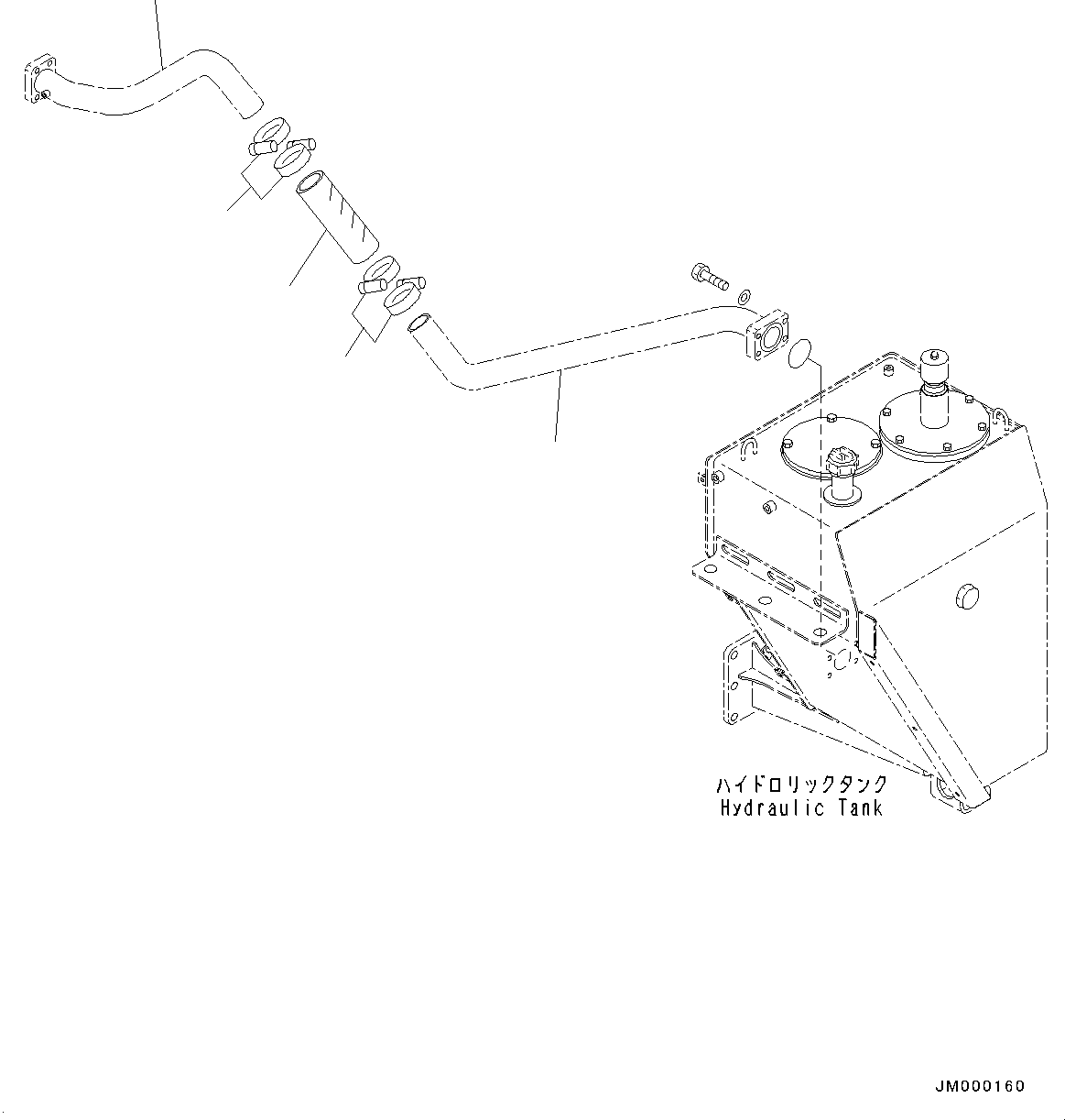 Tube(Hydraulic Pump and Main Oil Piping,Hydraulic Oil Piping) (56D-61-21121) KOMATSU