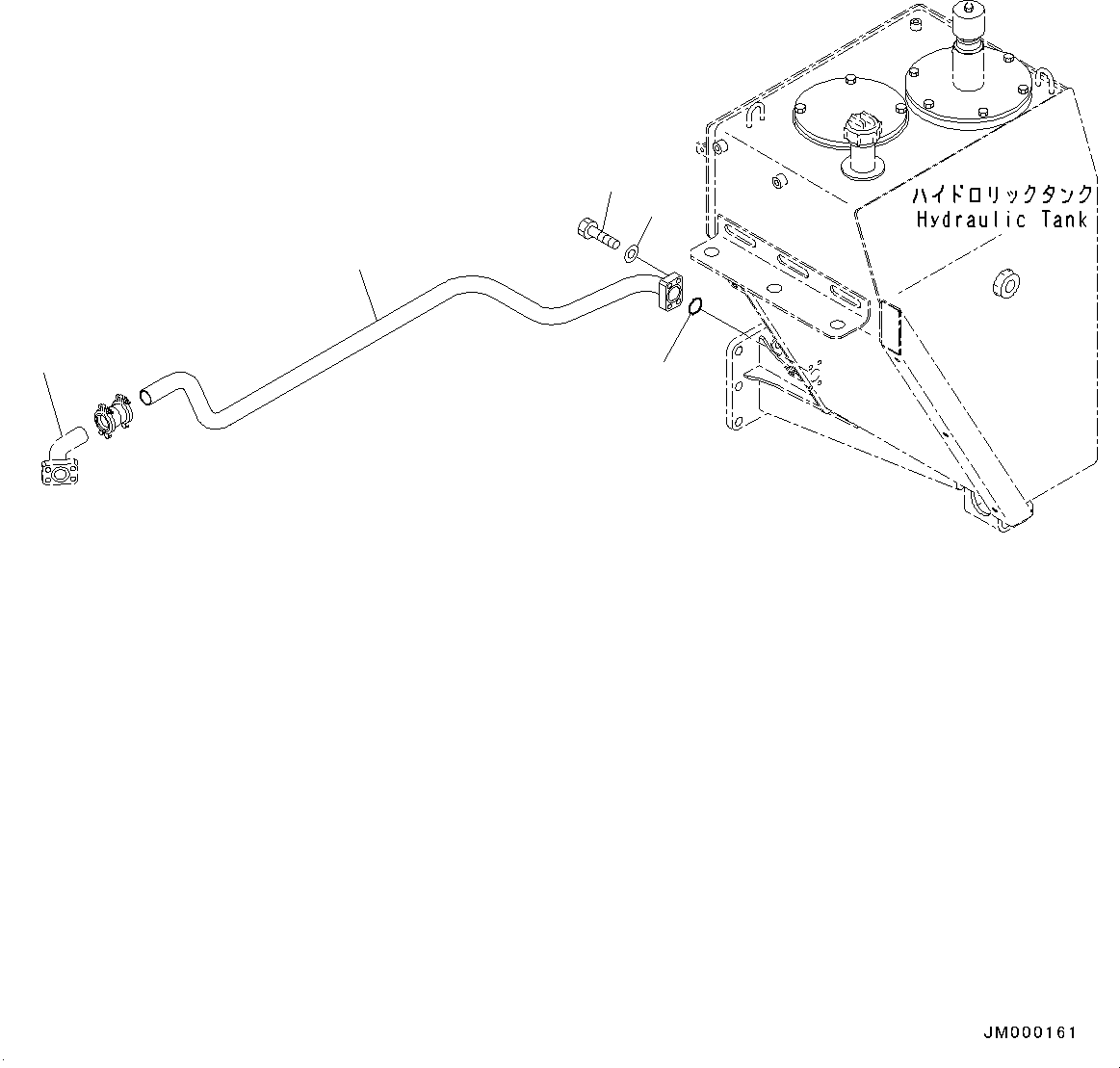 Tube(Battery and Battery Case Group,Emergency Steering Piping) (56D-61-11821) KOMATSU
