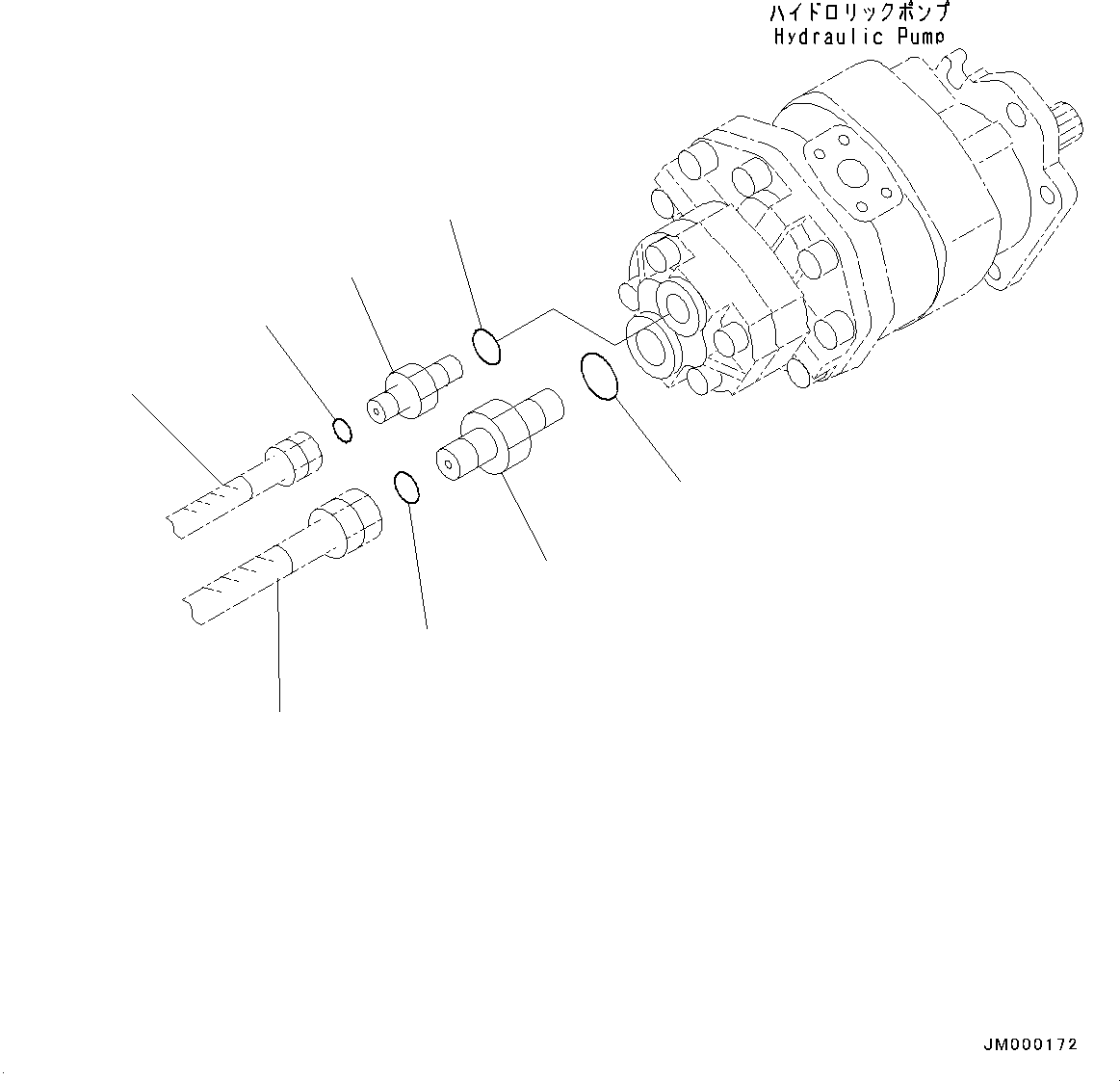 Hose, Face Seal Type(Brake Hydraulic Oil Piping,Brake Sub-tank to Pump) (02767-00525) KOMATSU