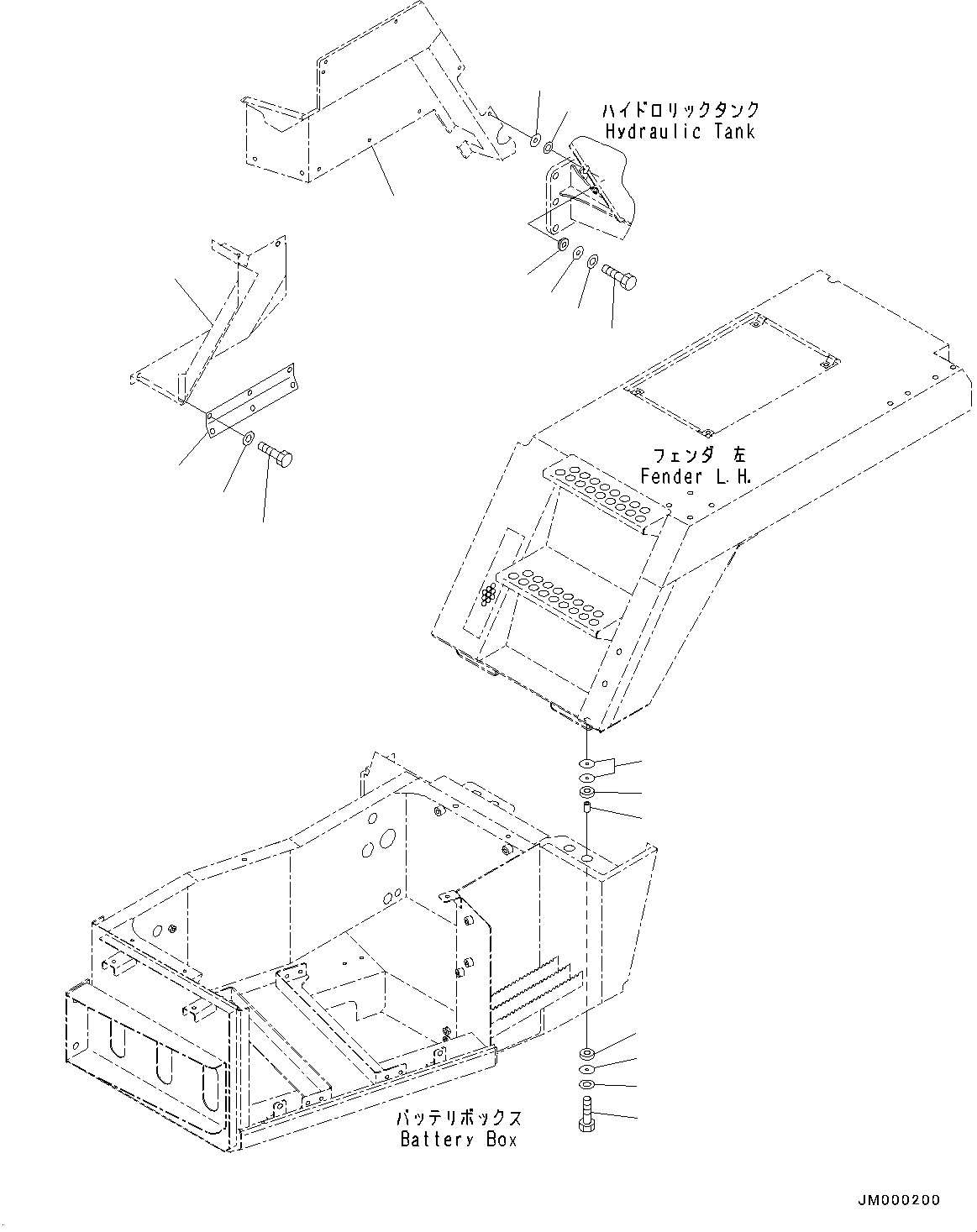 Cover(Left Fender Sub Unit,Fender) (56D-54-22282) KOMATSU