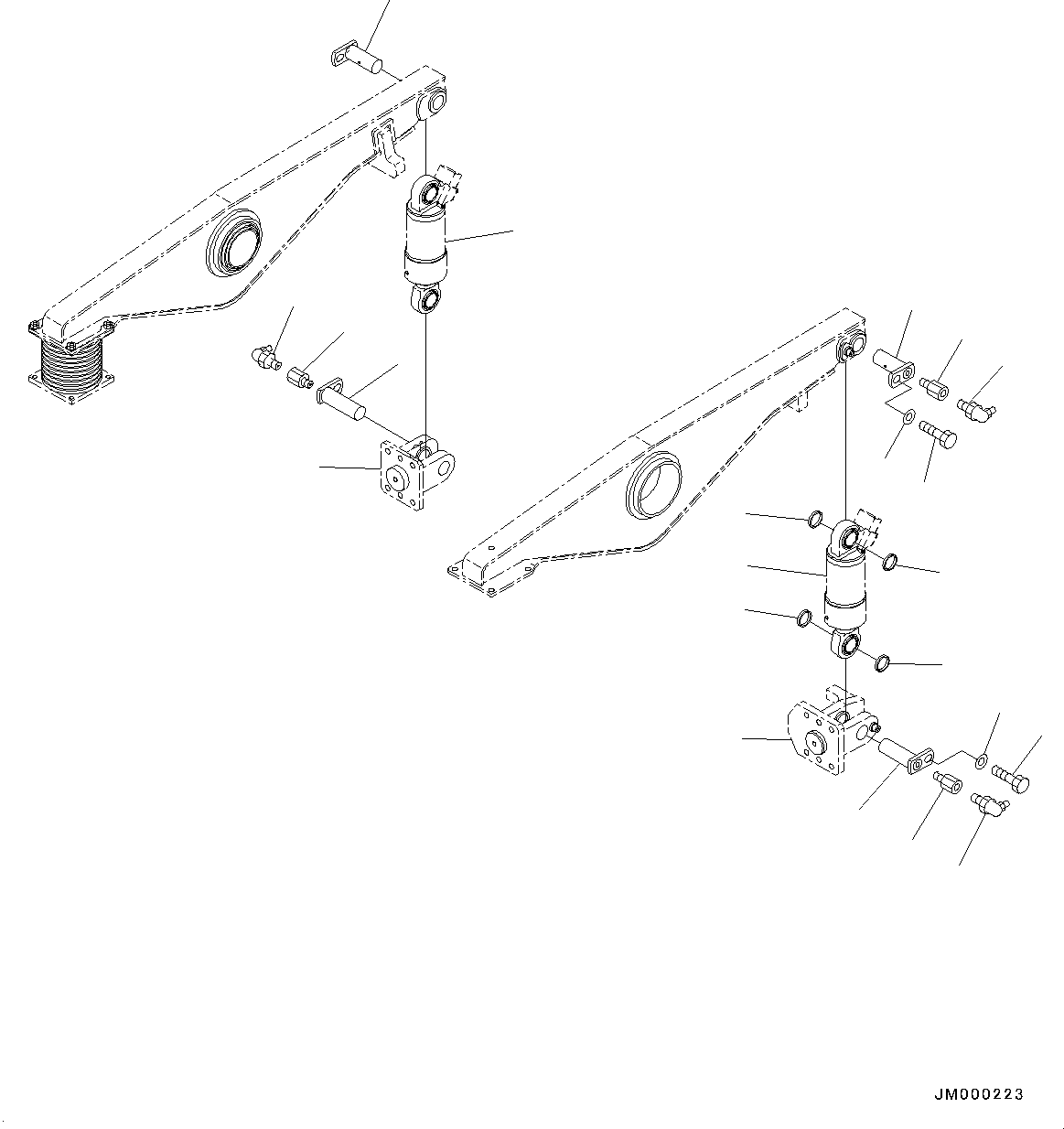 Cylinder(Rear Suspension Unit,Suspension Cylinder) (56E-50-28210) KOMATSU