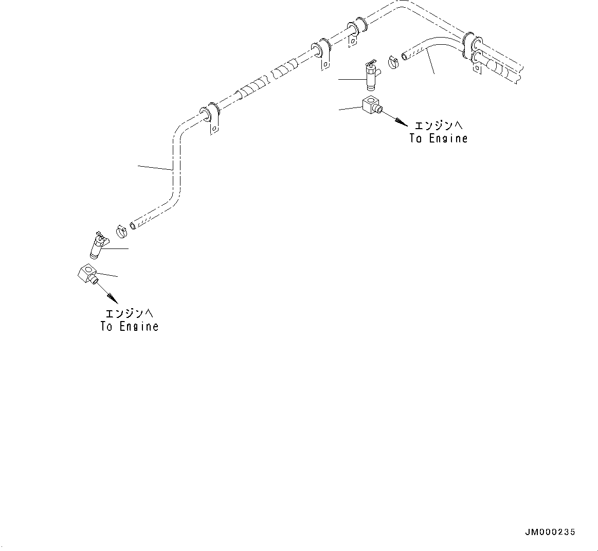 Hose(Air Conditioner Piping,Heater Piping) (56D-07-23230) KOMATSU