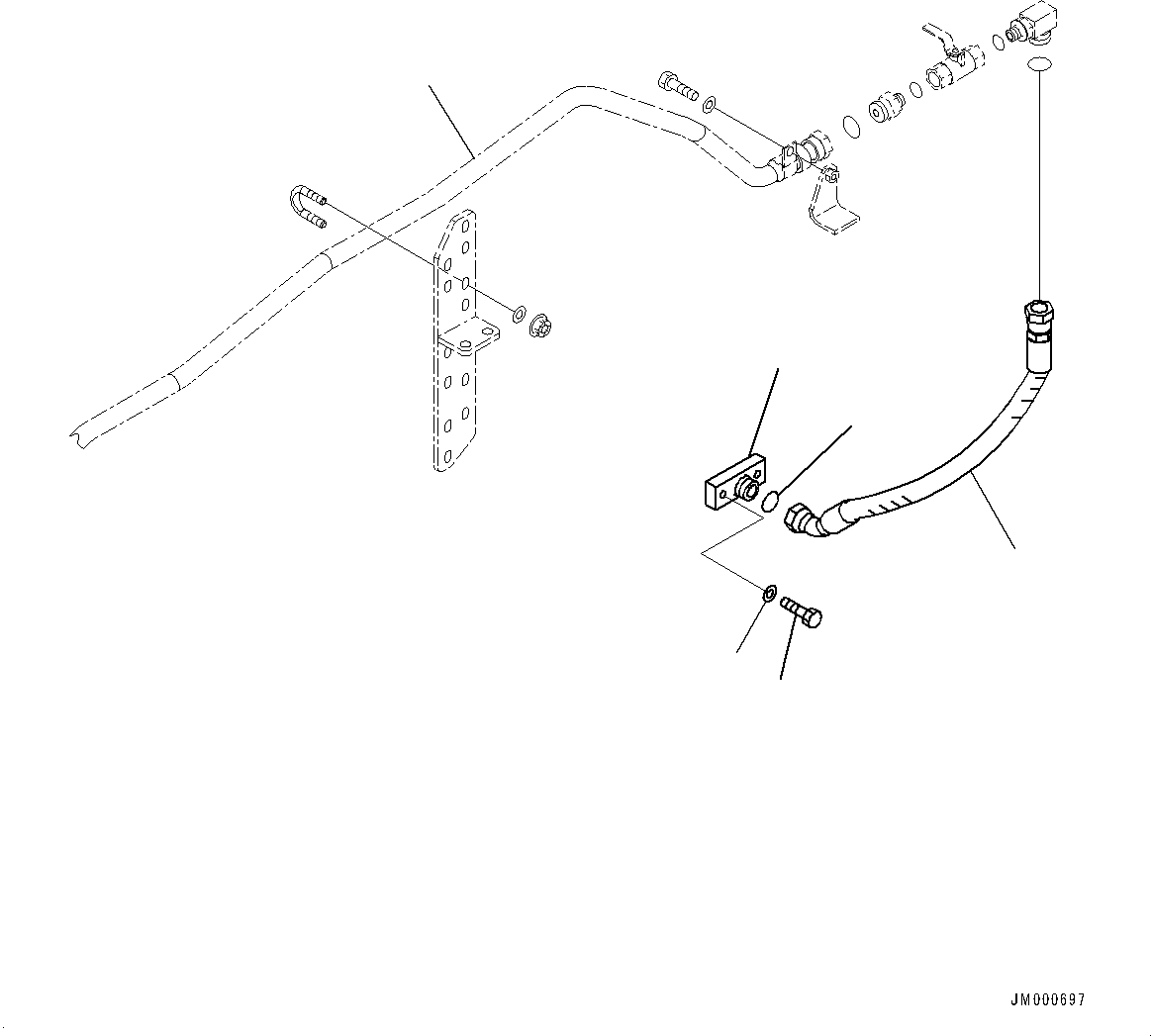 Tube(Cooling Piping,Engine Oil Quick Fill Piping) (427-Z89-2970) KOMATSU