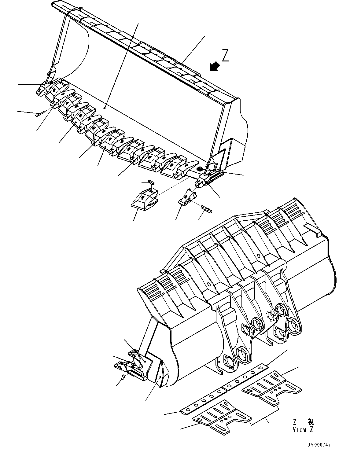 Ковш в сборе 42C-V77-1100 KOMATSU