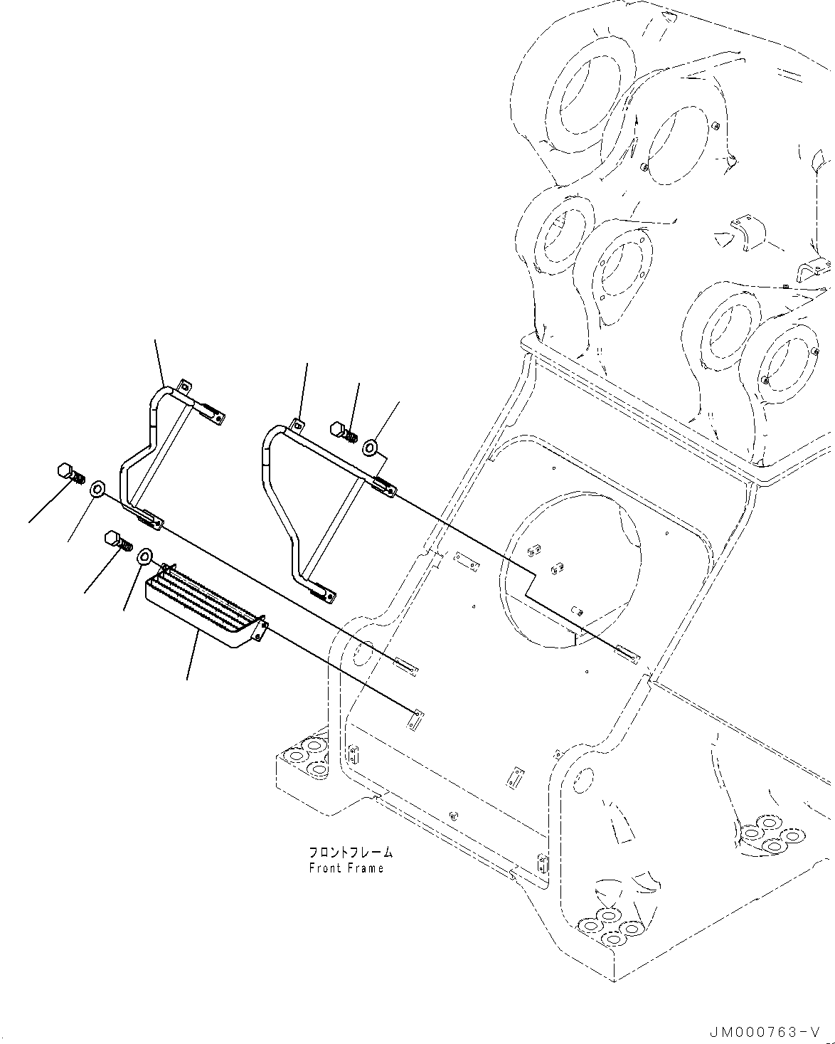 Handrail, R.H. 42C-Z89-5221 KOMATSU