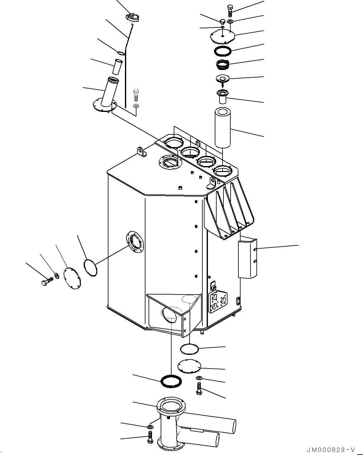 Tank, Hydraulic Oil 42C-60-15580 KOMATSU