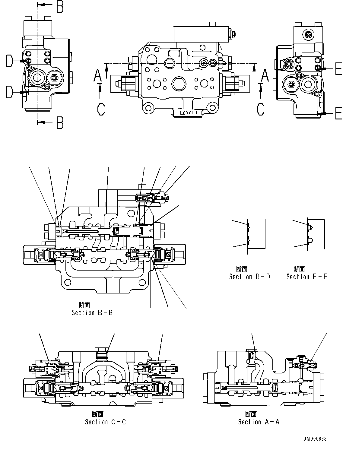Valve Assembly, Control, L.H. 42C-64-15222 KOMATSU