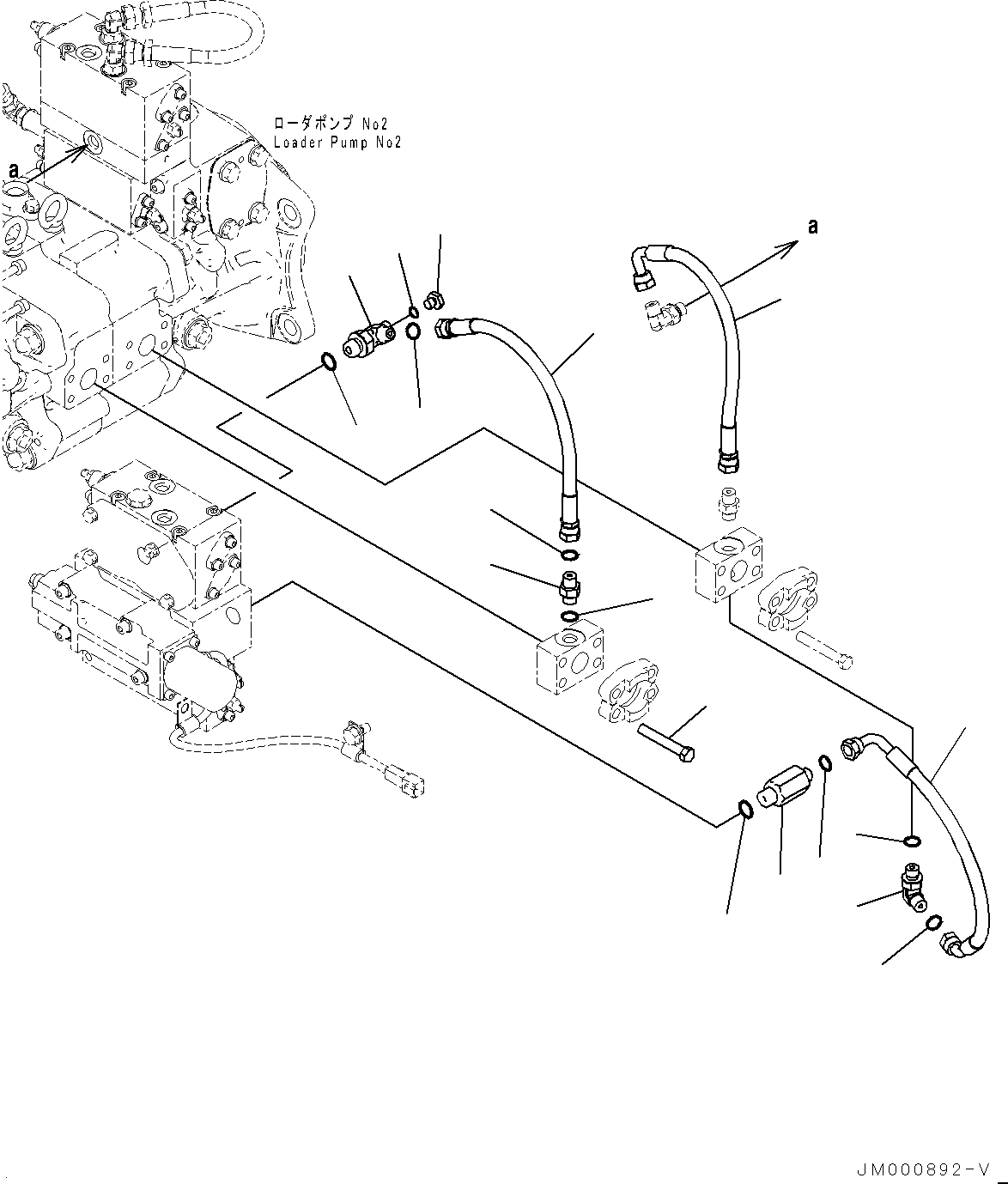 Шланг с торцевым уплотнением 02757-002A3 KOMATSU