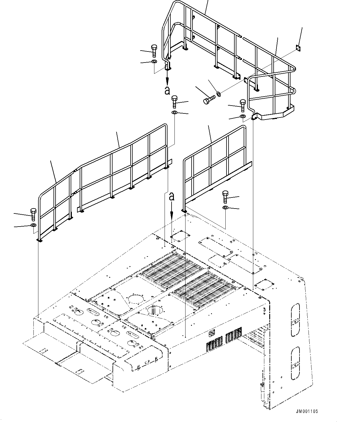 Handrail, R.H. 42C-Z89-5271 KOMATSU
