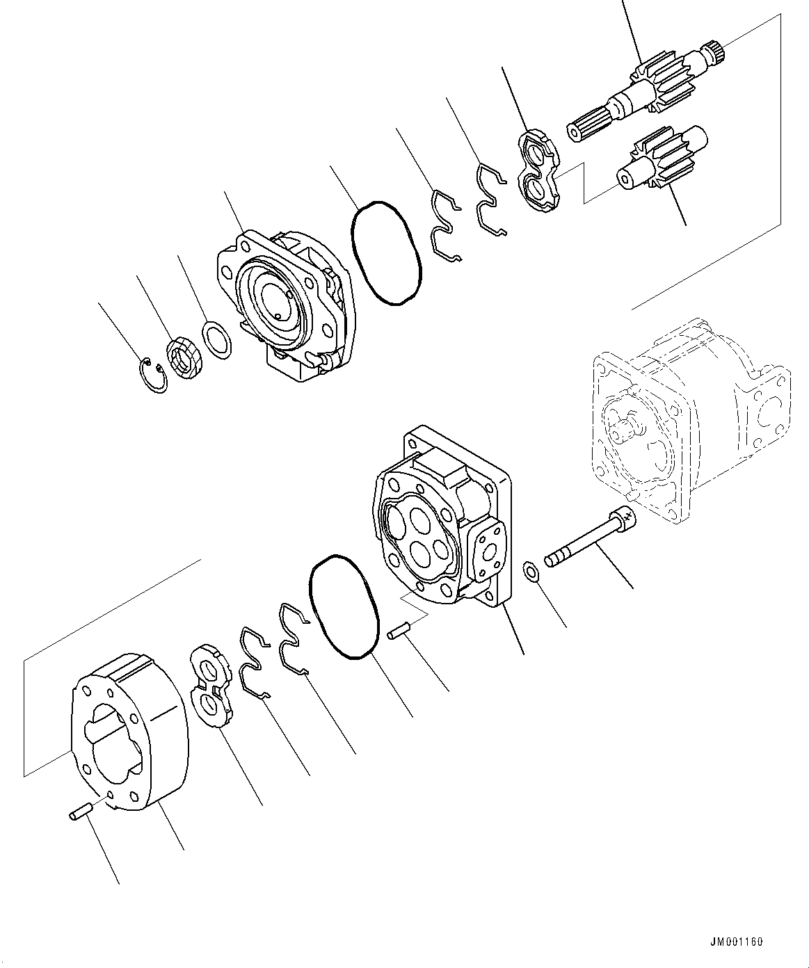 Pump Assembly, Gear (SAR 125) 705-22-42110 KOMATSU