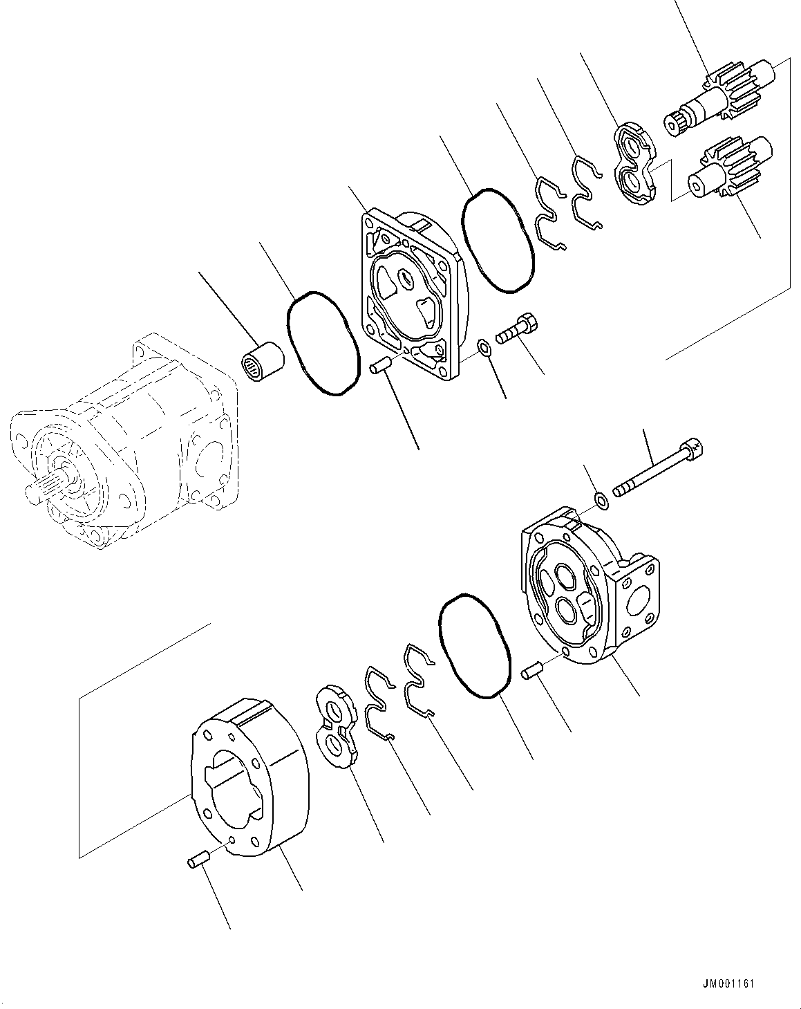 Pump Assembly, Gear (SAR 100) 705-22-40410 KOMATSU