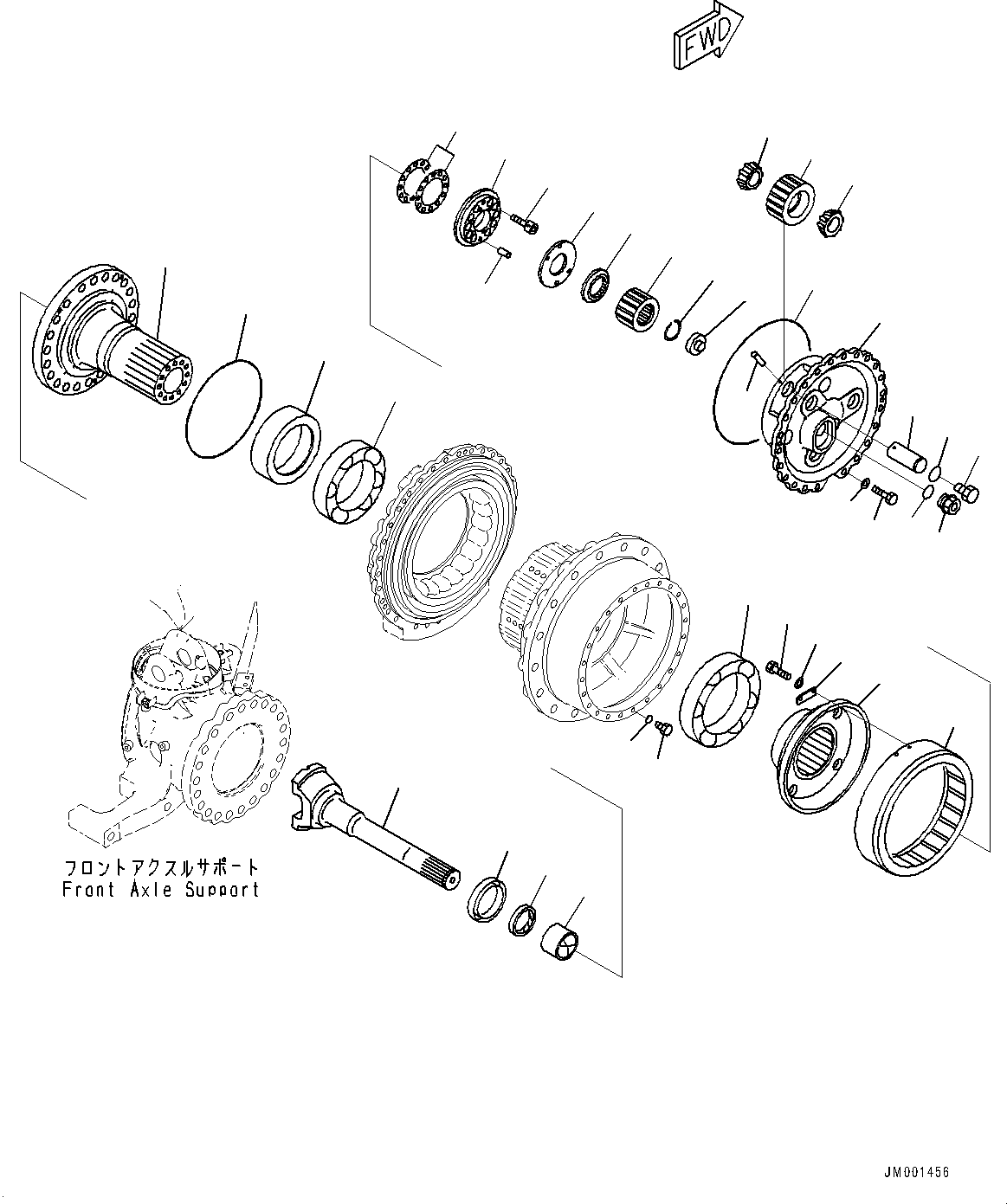 Final Drive Assembly, Front,R.H. 56D-27-35050 KOMATSU