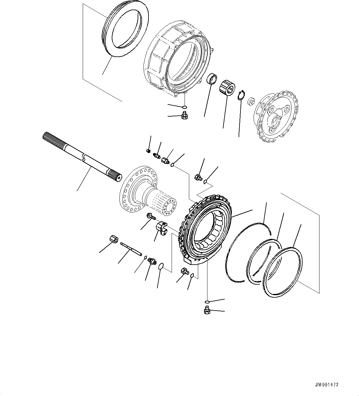 Final Drive Assembly, L.H. 56D-23-35000 KOMATSU