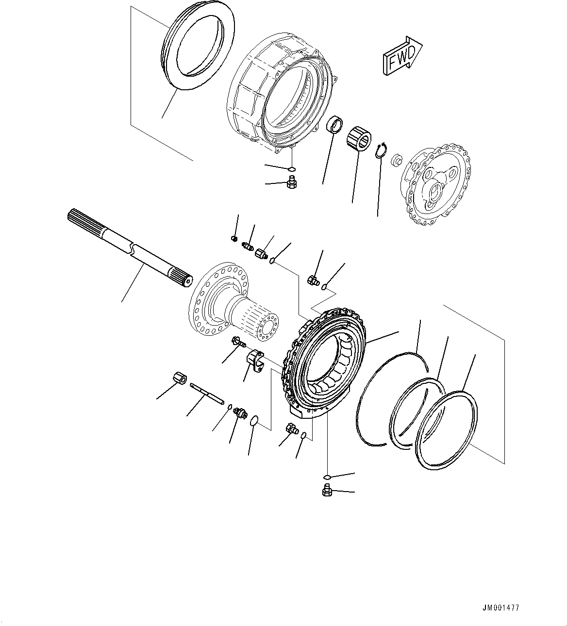 Final Drive Assembly, R.H. 56D-23-35050 KOMATSU