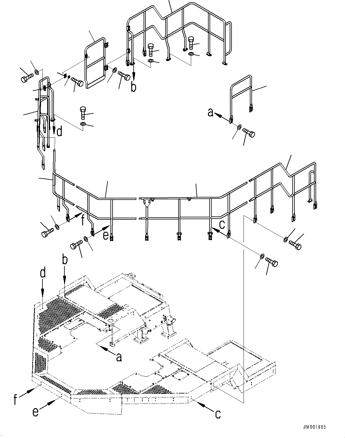 Handrail, R.H. 42C-Z89-5791 KOMATSU
