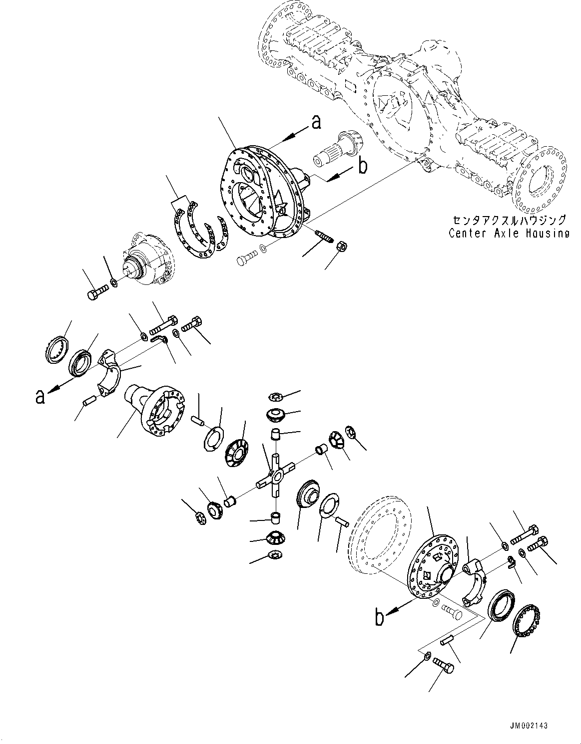 Axle Assembly, Center 56B-23-50002 KOMATSU