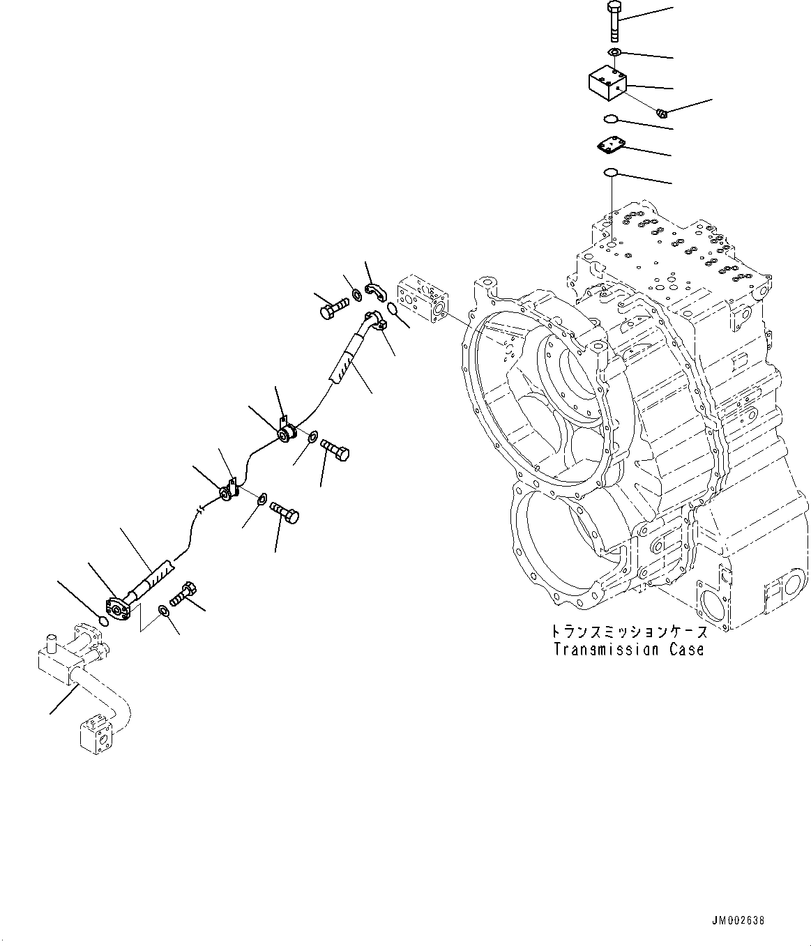 Tube(Brake Oil Cooling Piping,Transmission to Front Axle) (56B-61-26430) KOMATSU